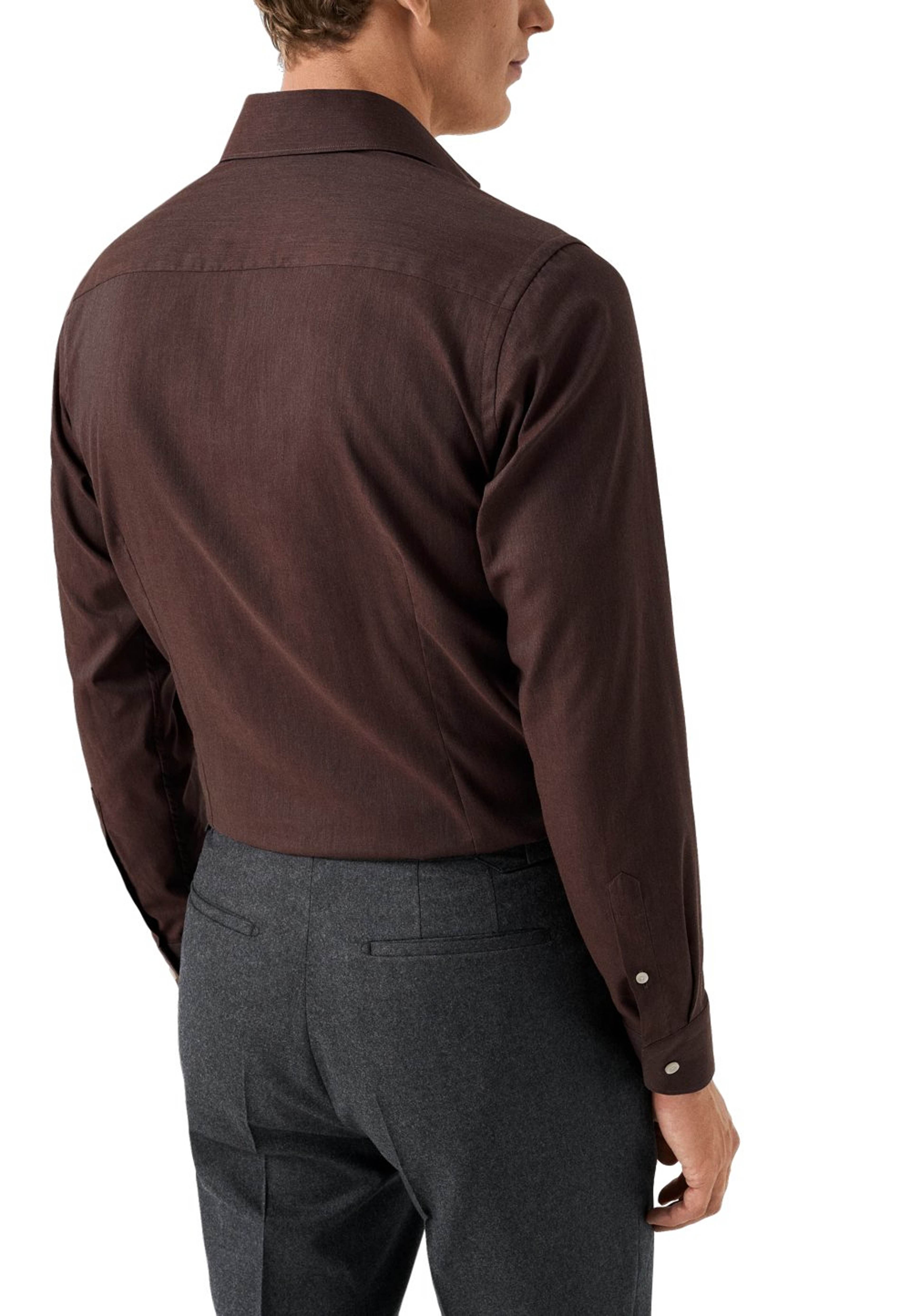 Skjorta I Signature Flanell Contemporary Fit, från Eton, i färgen dark red. Klicka för att öppna bilden i stort format