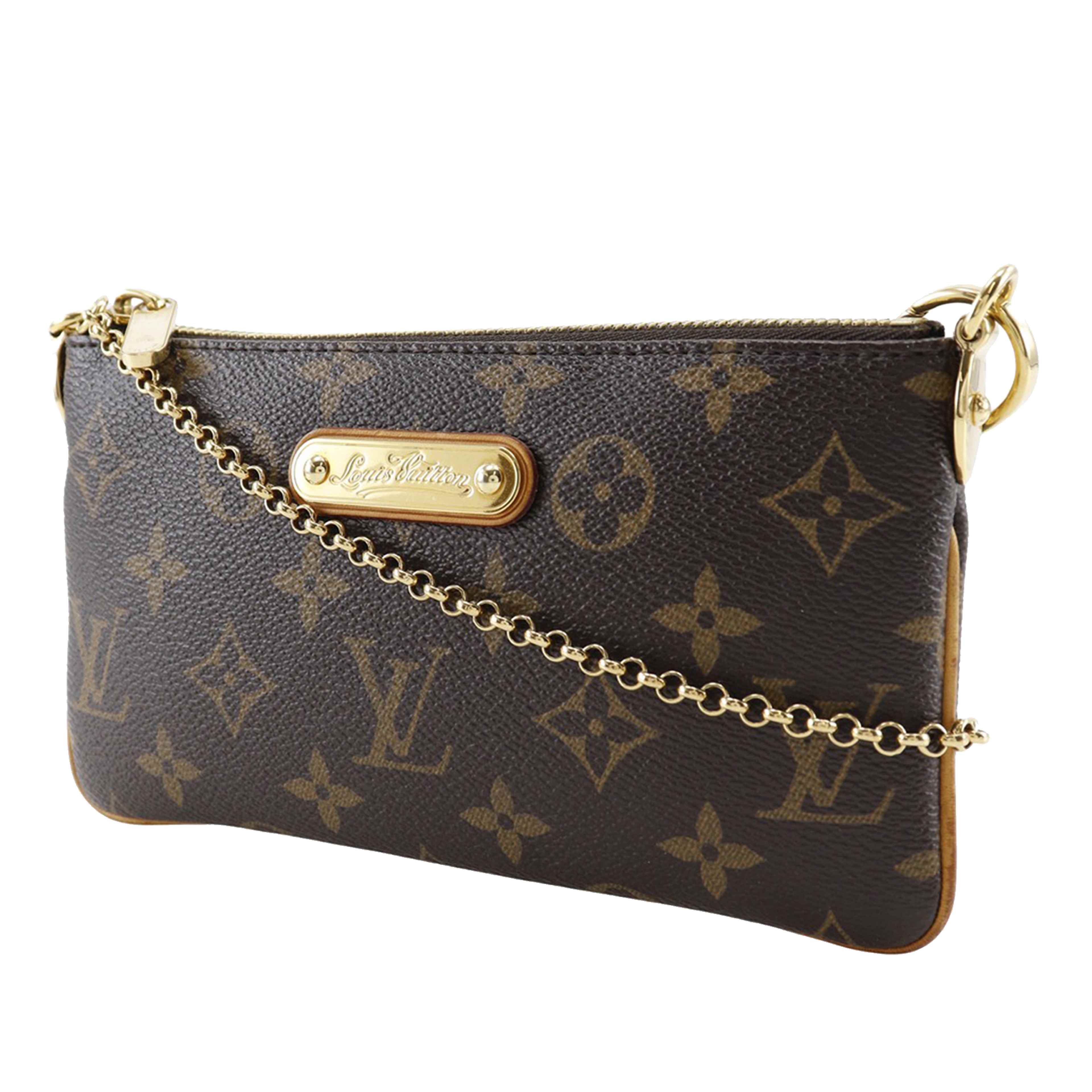 Louis Vuitton Monogram Pochette Milla Mm, från Luxclusif, i färgen brown. Klicka för att öppna bilden i stort format
