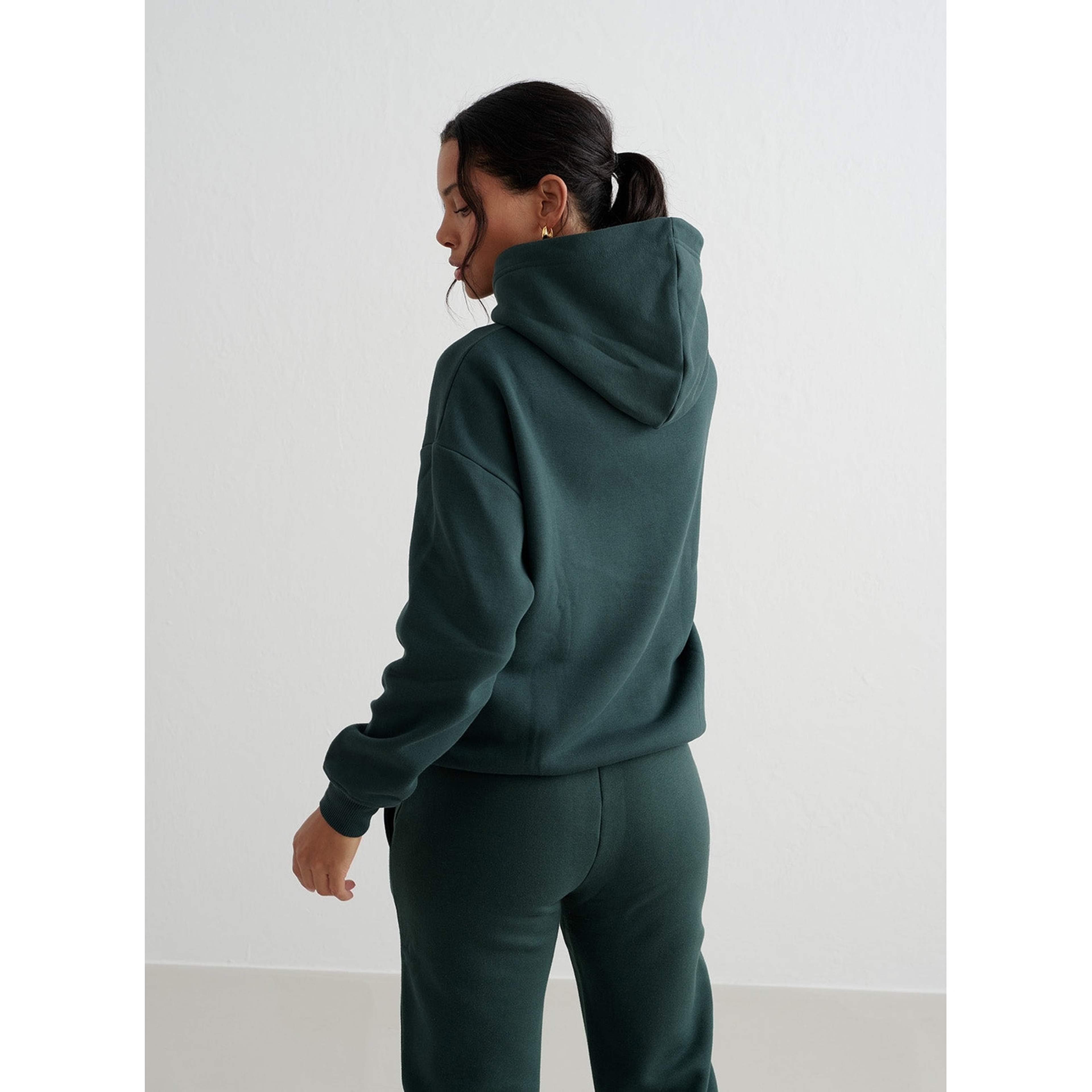 Deep Emerald Varsity Sweat Hood