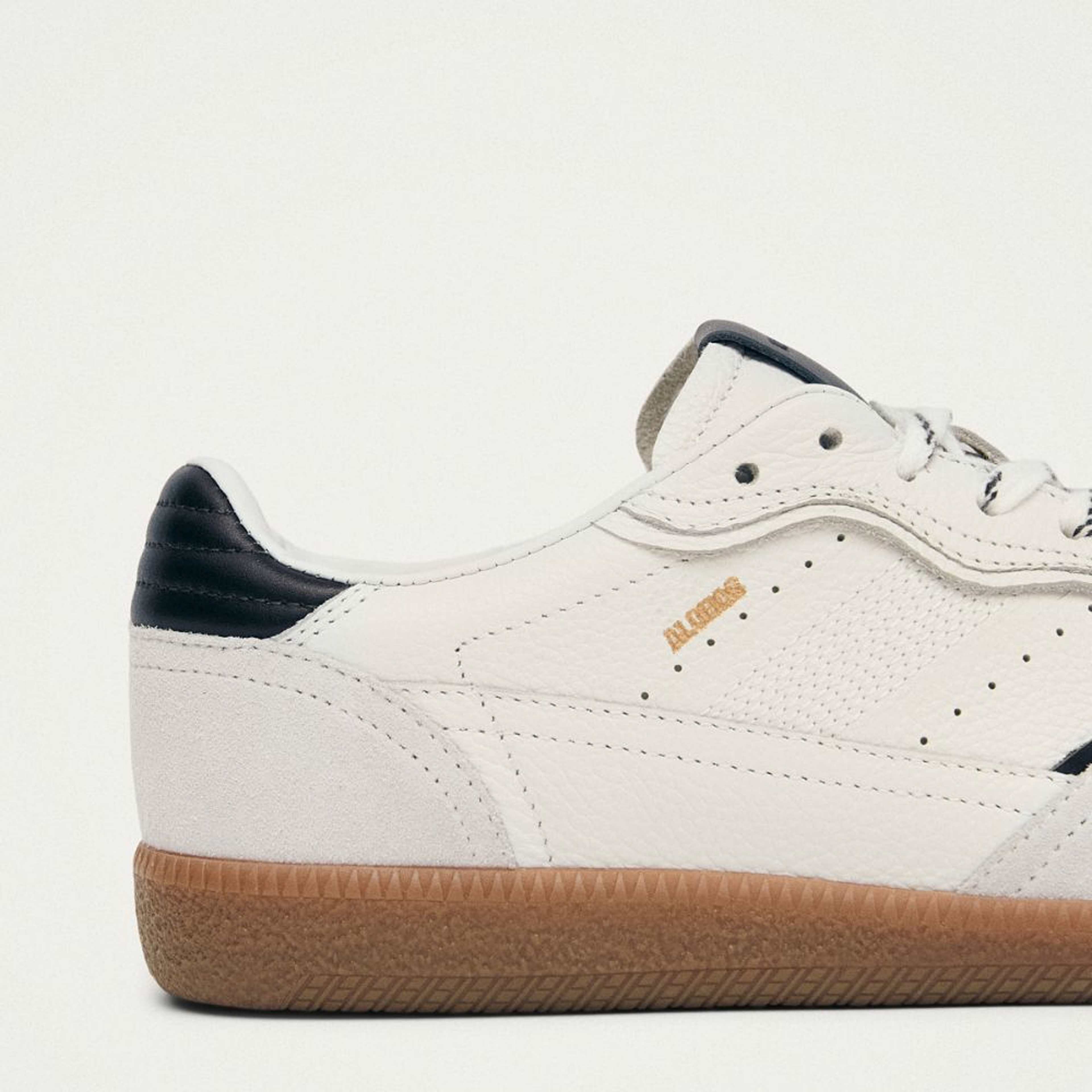 Tb.490 Rife Grain White Black Leather Sneakers