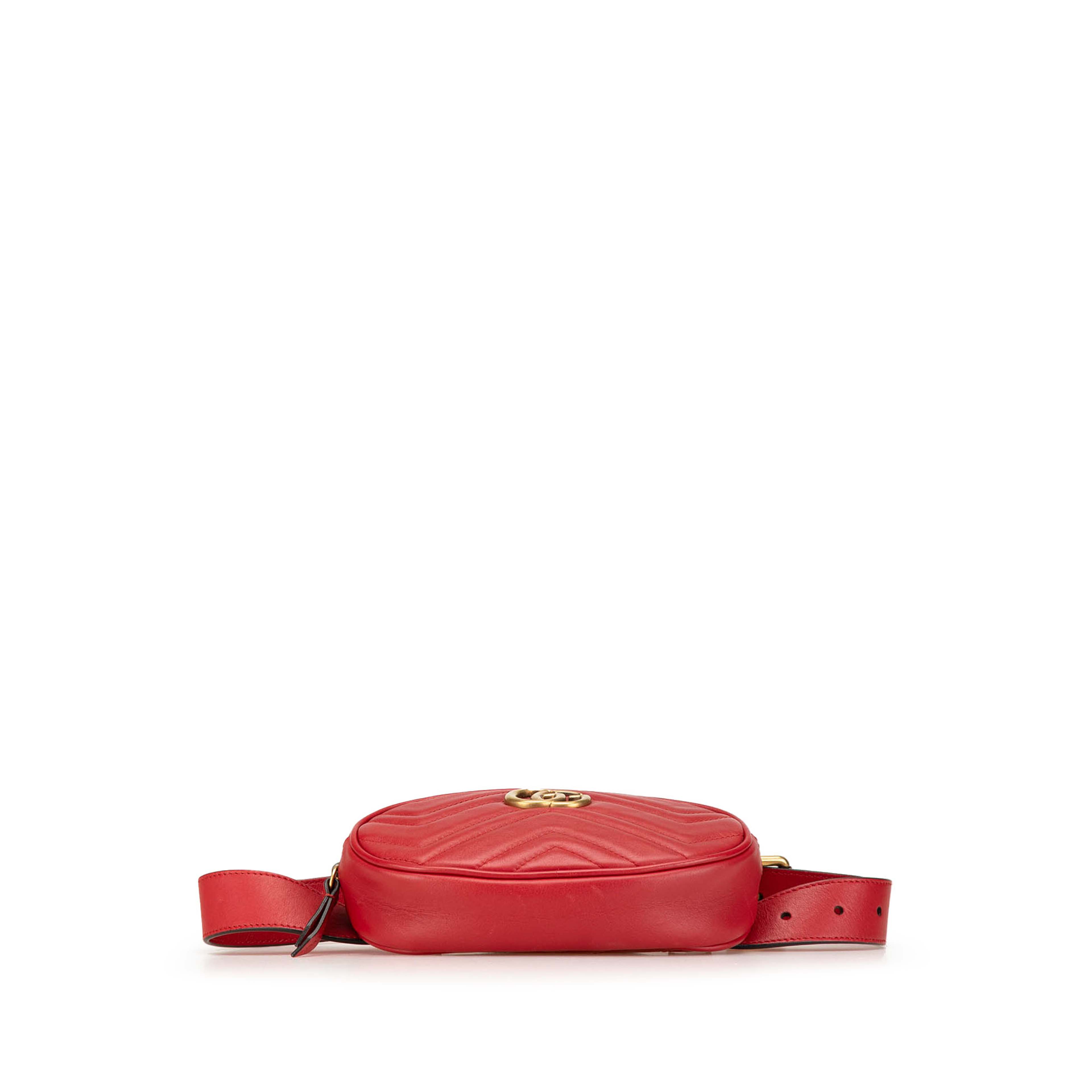 Gucci Gg Marmont Matelasse Leather Belt Bag