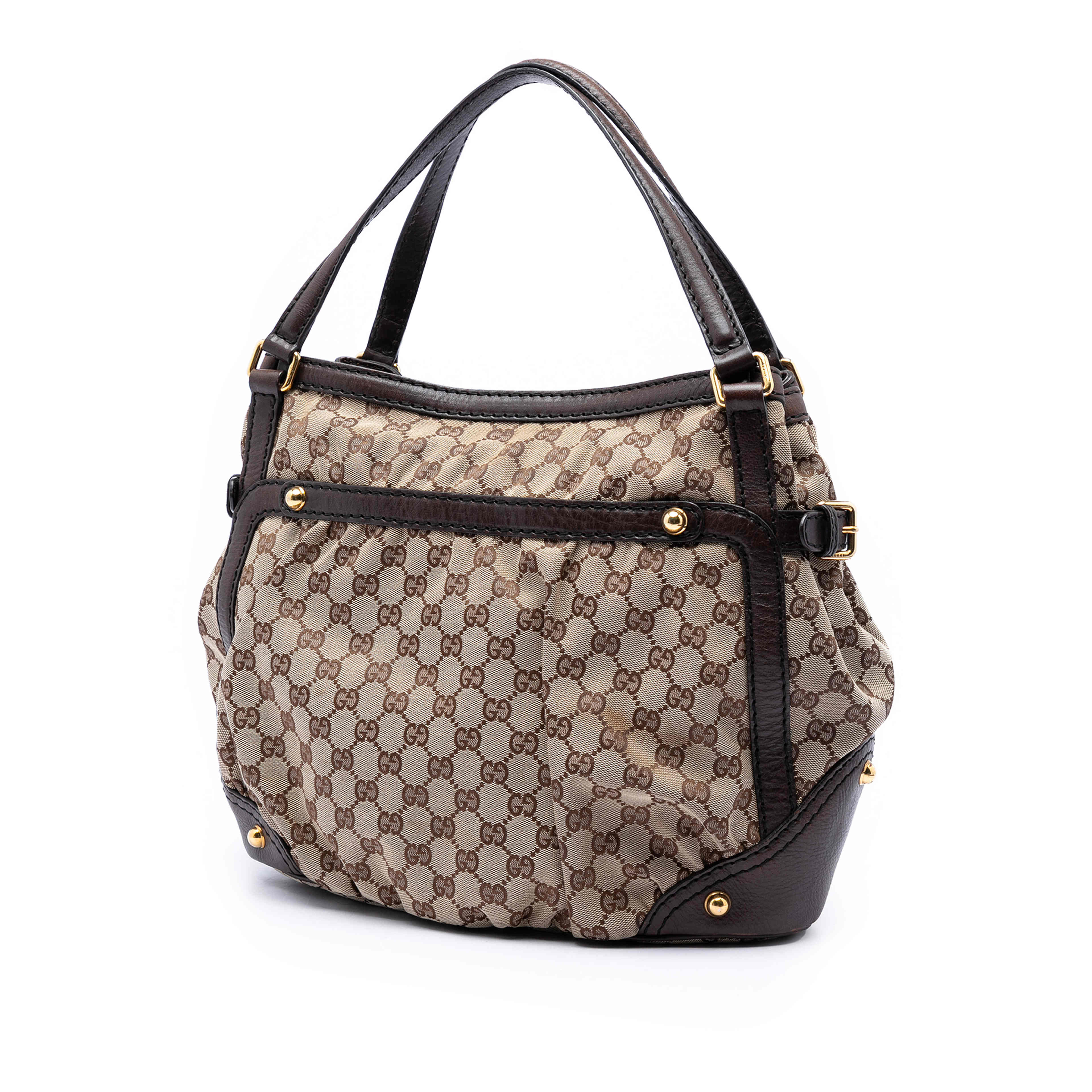 Gucci Gg Canvas Jockey Shoulder Bag, från Luxclusif, i färgen beige. Klicka för att öppna bilden i stort format