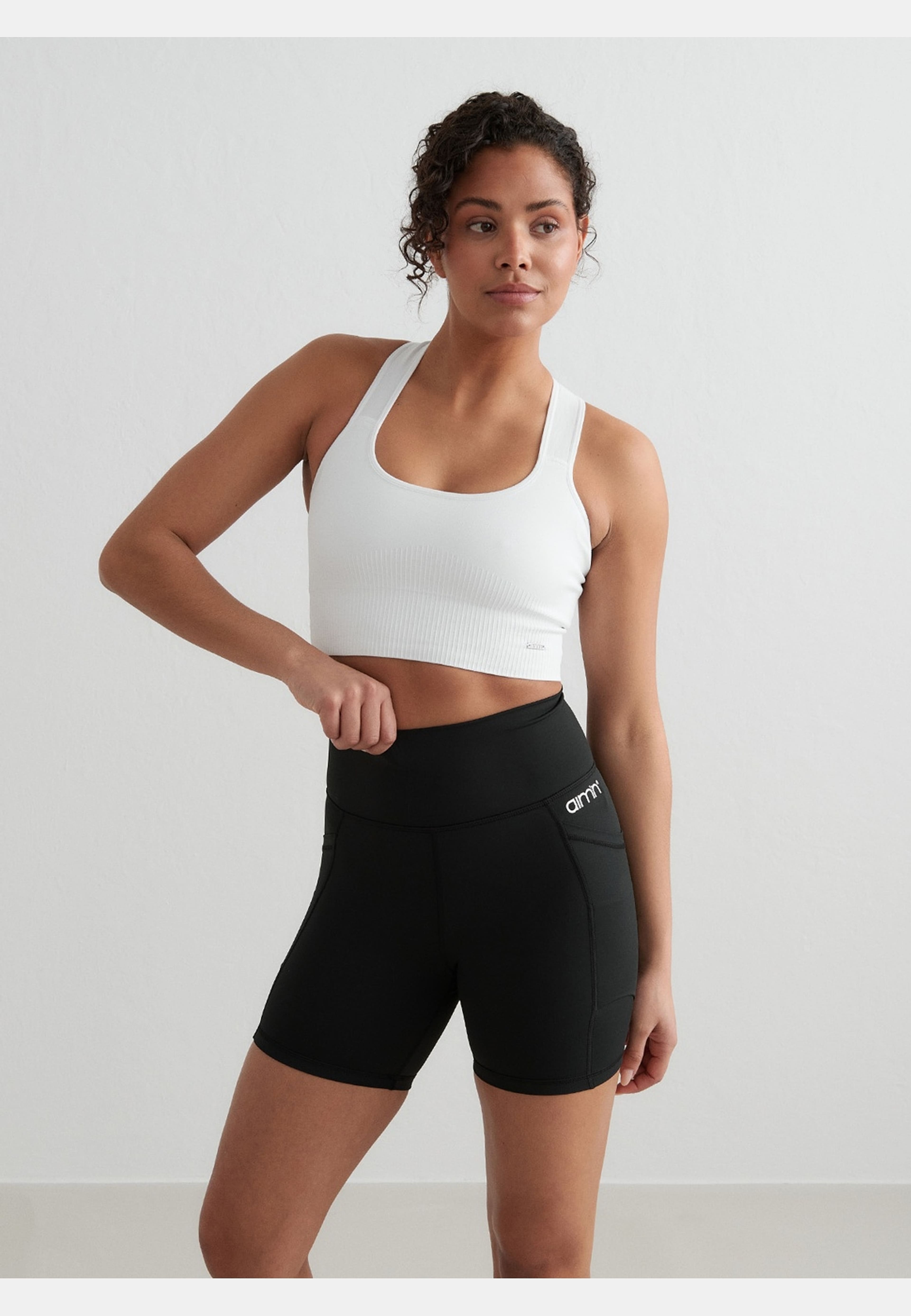 Double Pocket Midi Biker Shorts