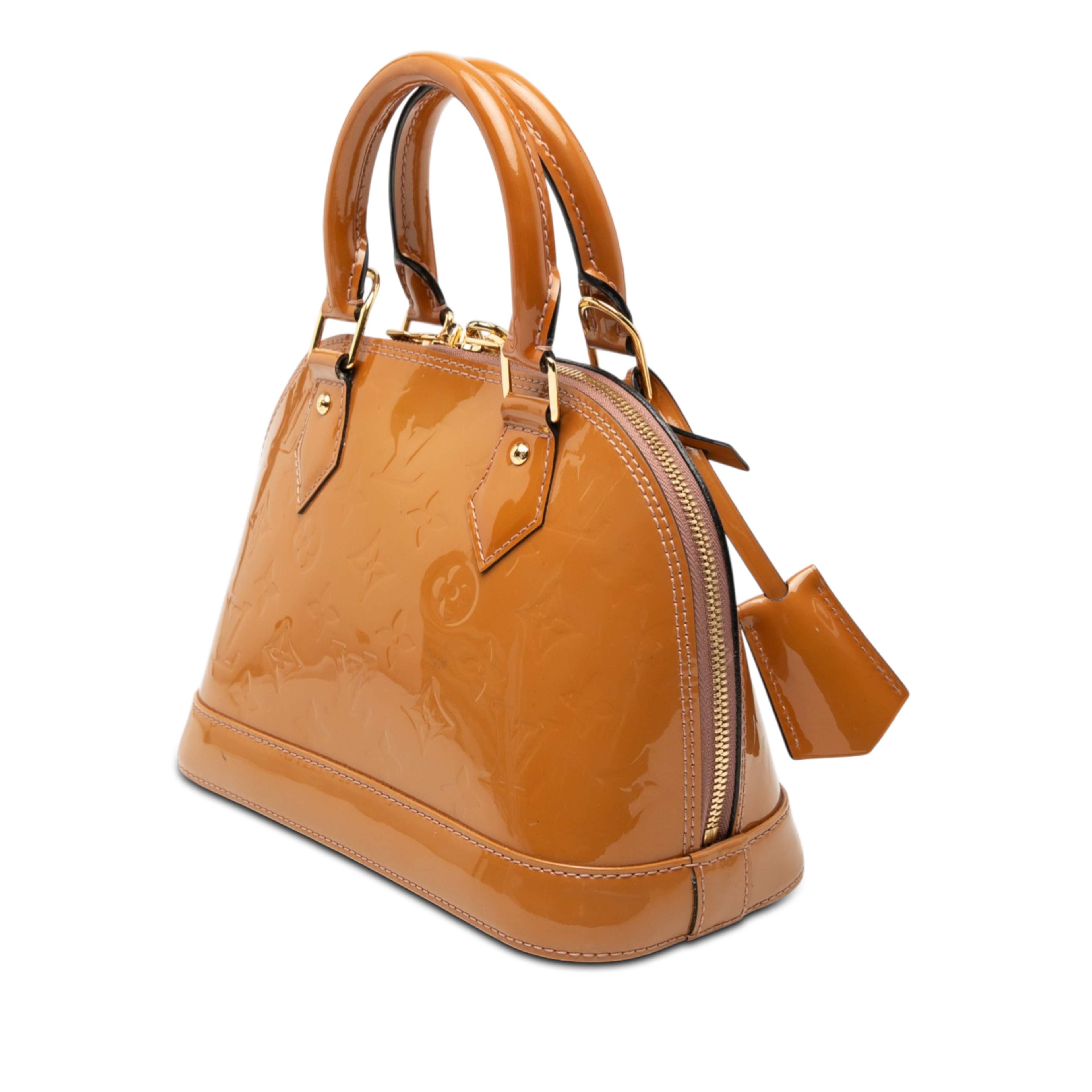 Louis Vuitton Monogram Vernis Alma Bb, från Luxclusif, i färgen brun. Klicka för att öppna bilden i stort format