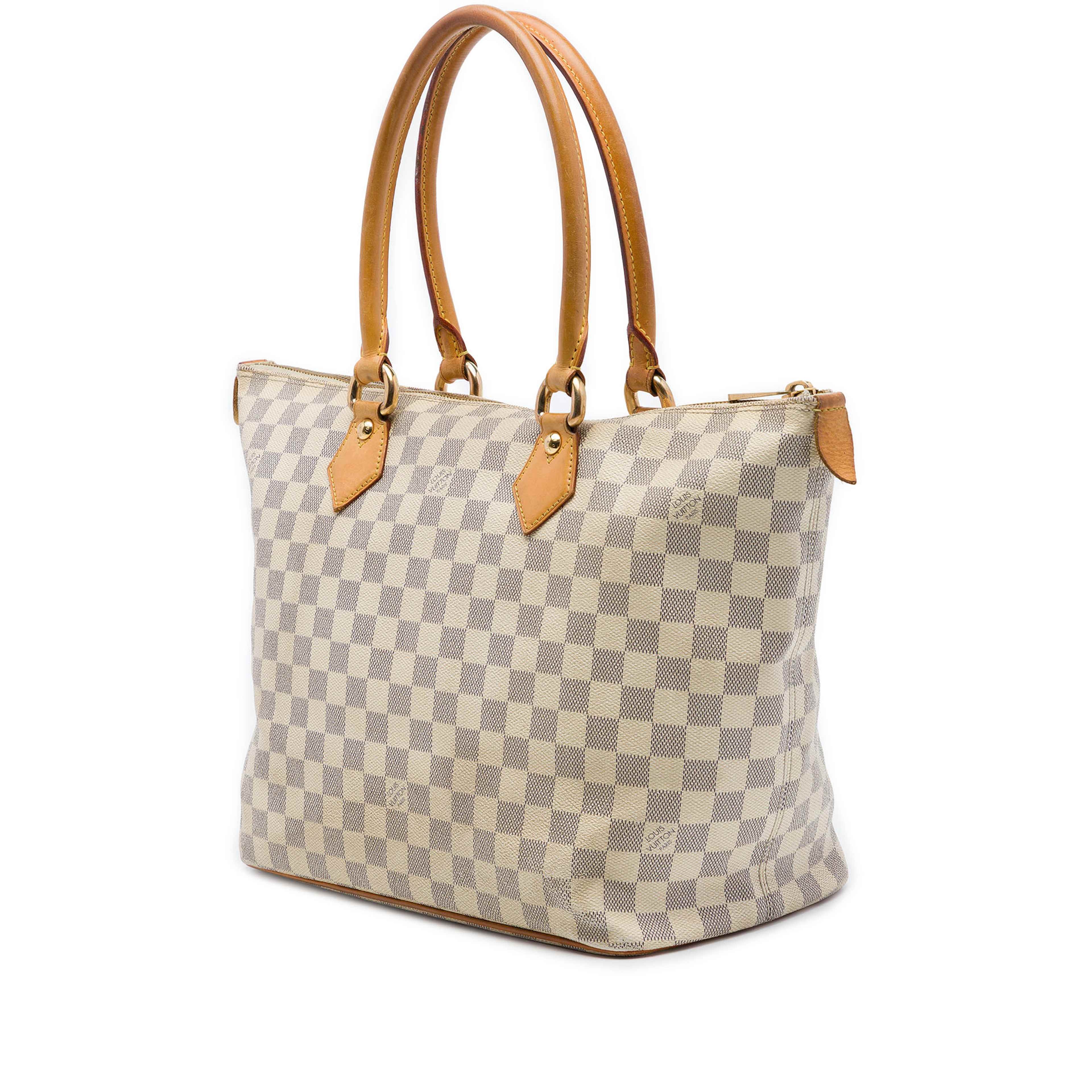 Louis Vuitton Damier Azur Saleya Mm, från Luxclusif, i färgen vit. Klicka för att öppna bilden i stort format
