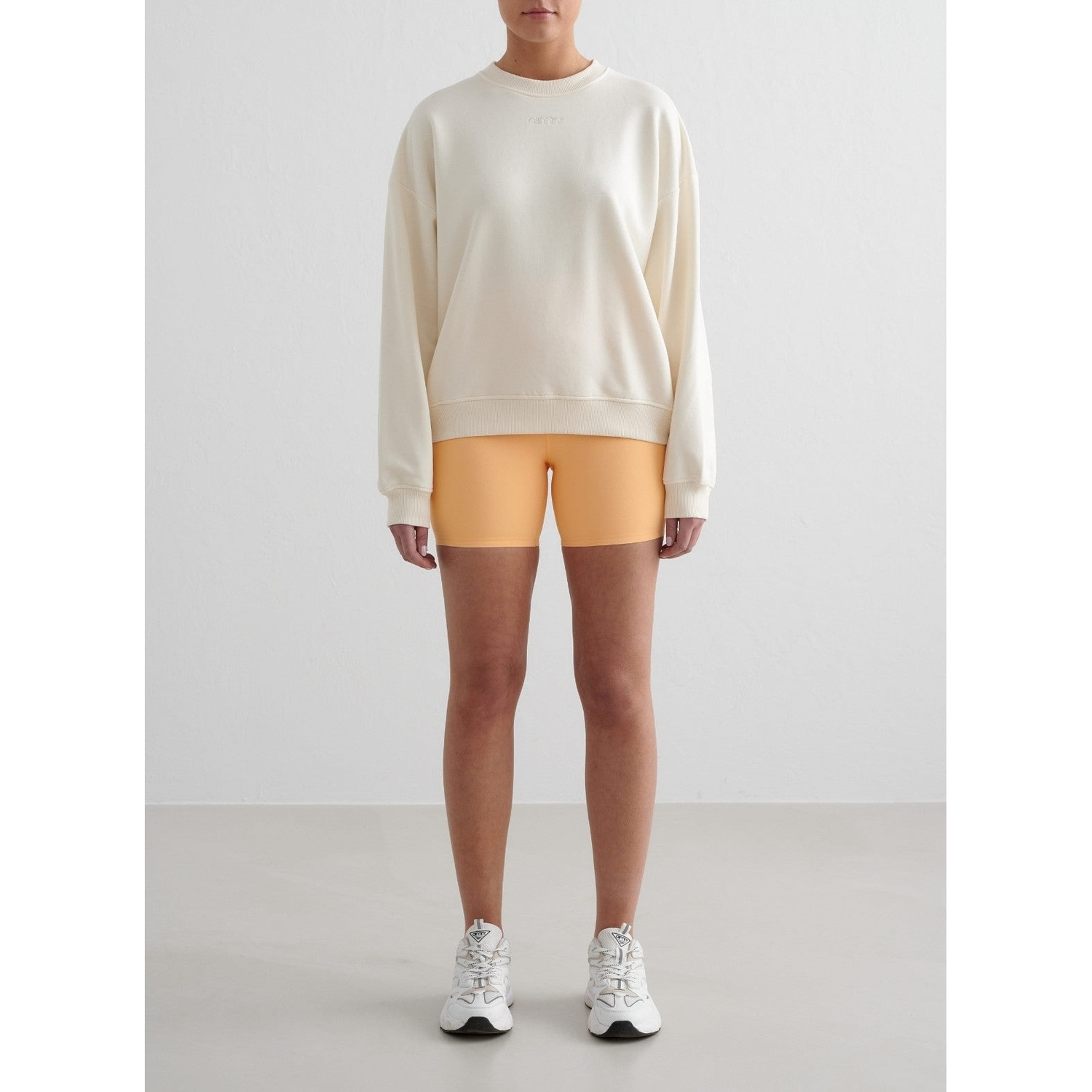 Almond White Terry Sweatshirt