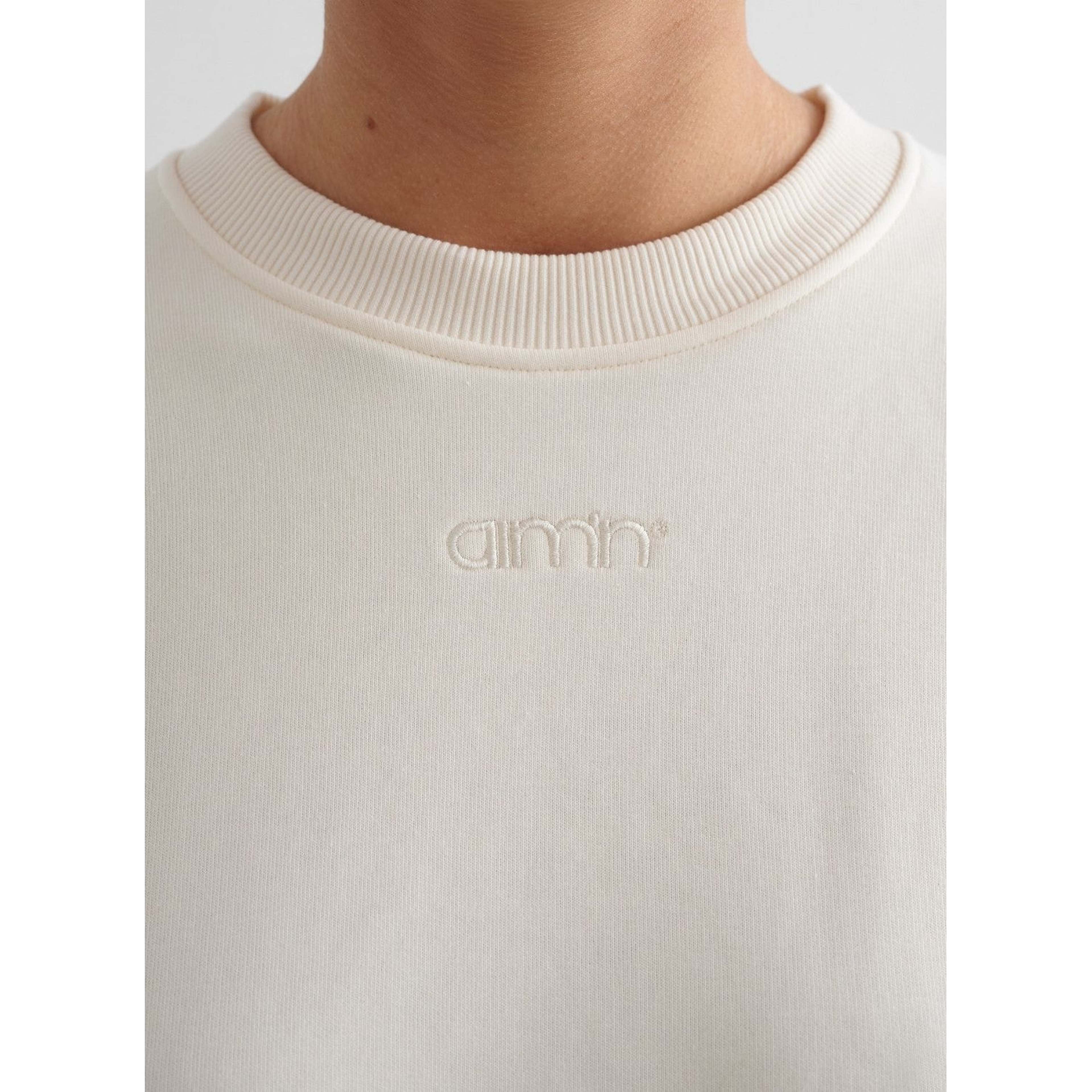 Almond White Terry Sweatshirt