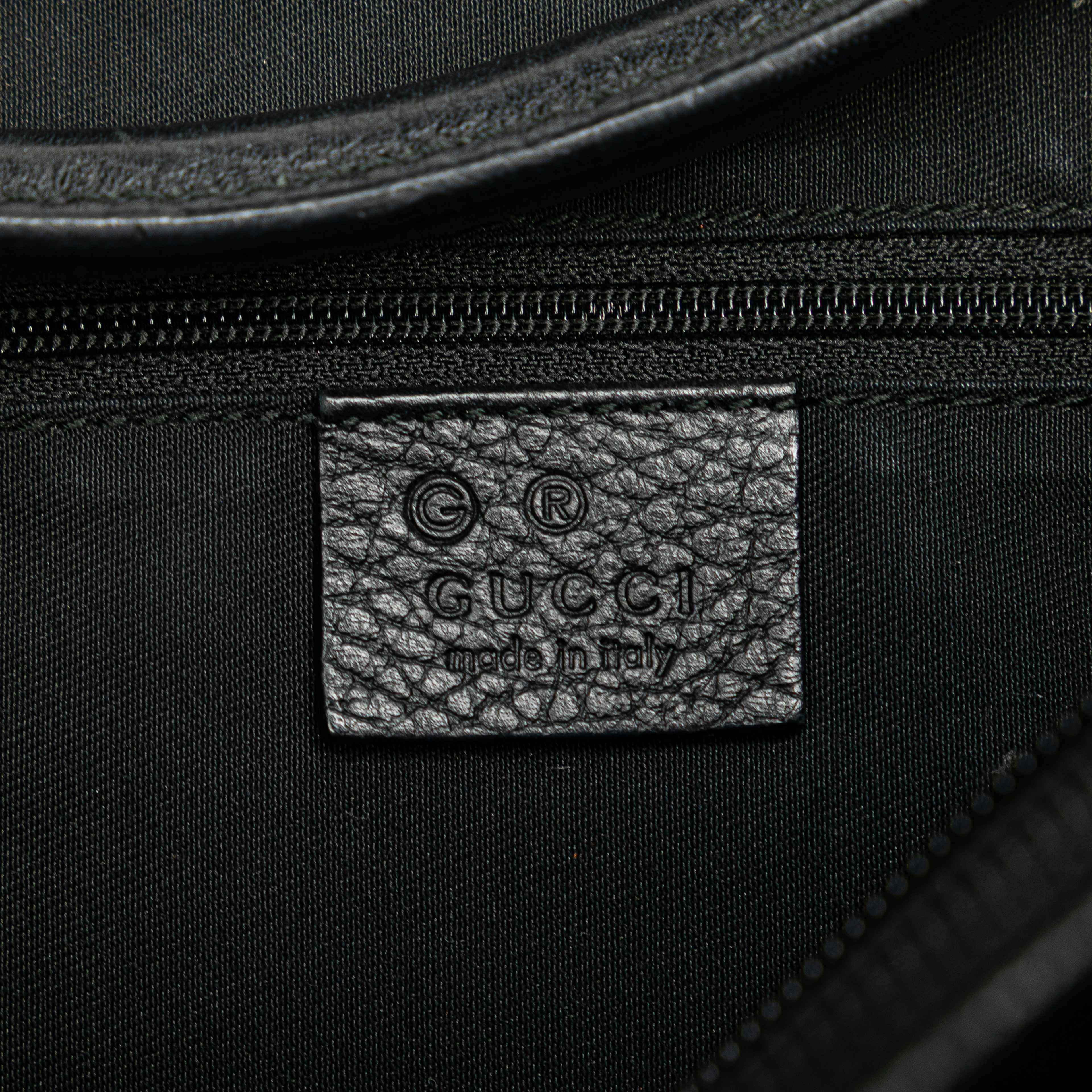 Gucci Large Gg Denim Hobo, från Luxclusif, i färgen black.