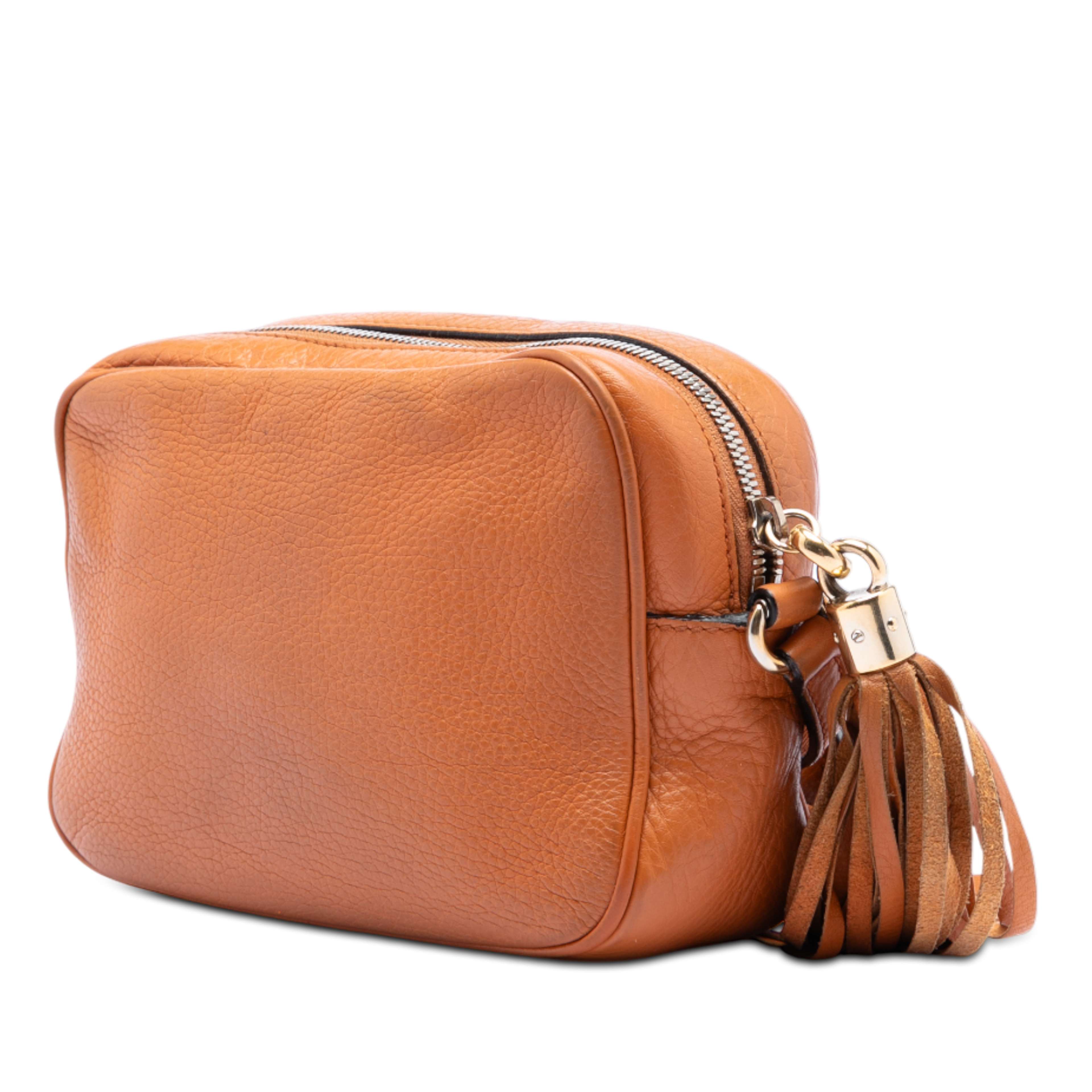 Gucci Leather Soho Disco Crossbody, från Luxclusif, i färgen orange. Klicka för att öppna bilden i stort format