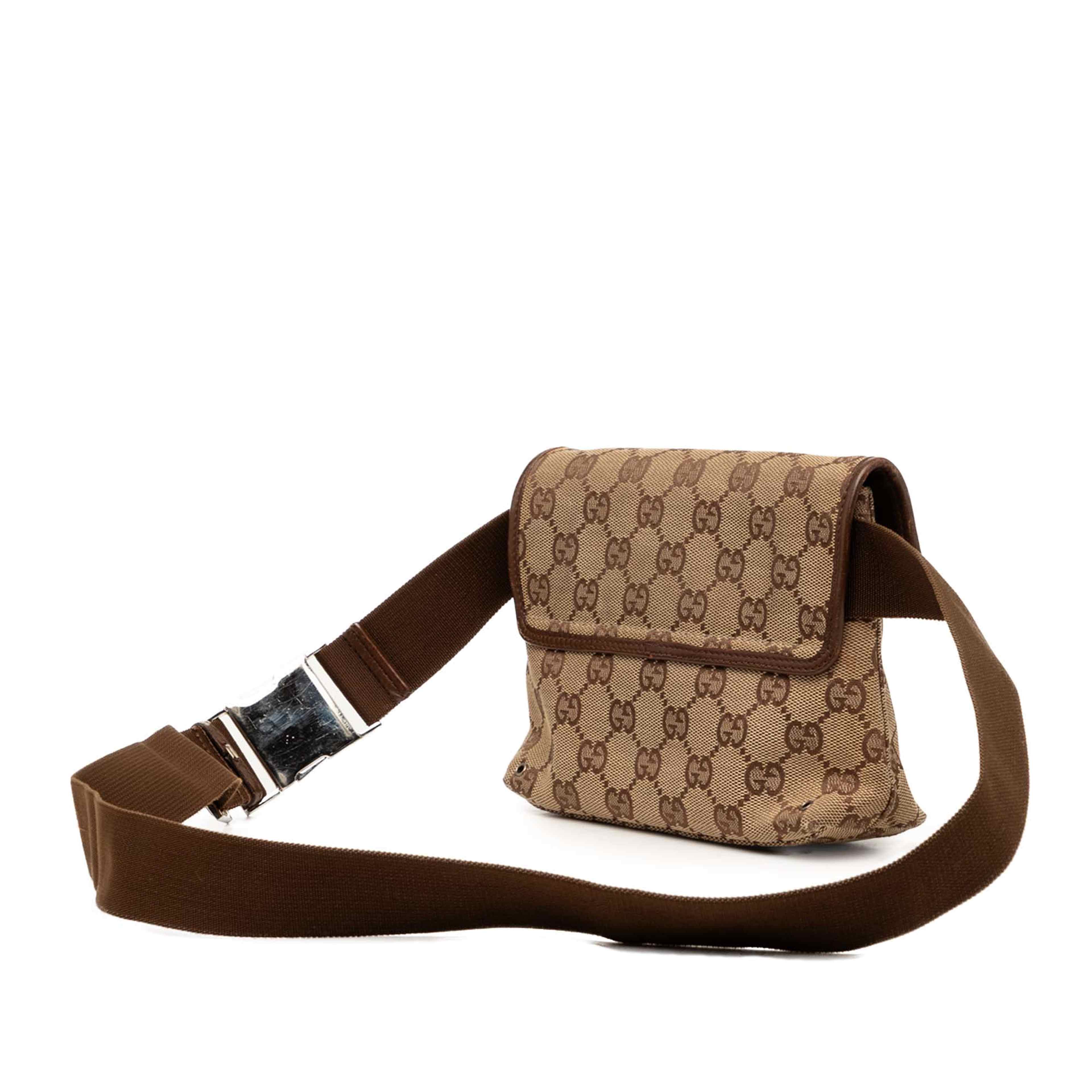 Gucci Gg Canvas Jackie Belt Bag, från Luxclusif, i färgen beige. Klicka för att öppna bilden i stort format