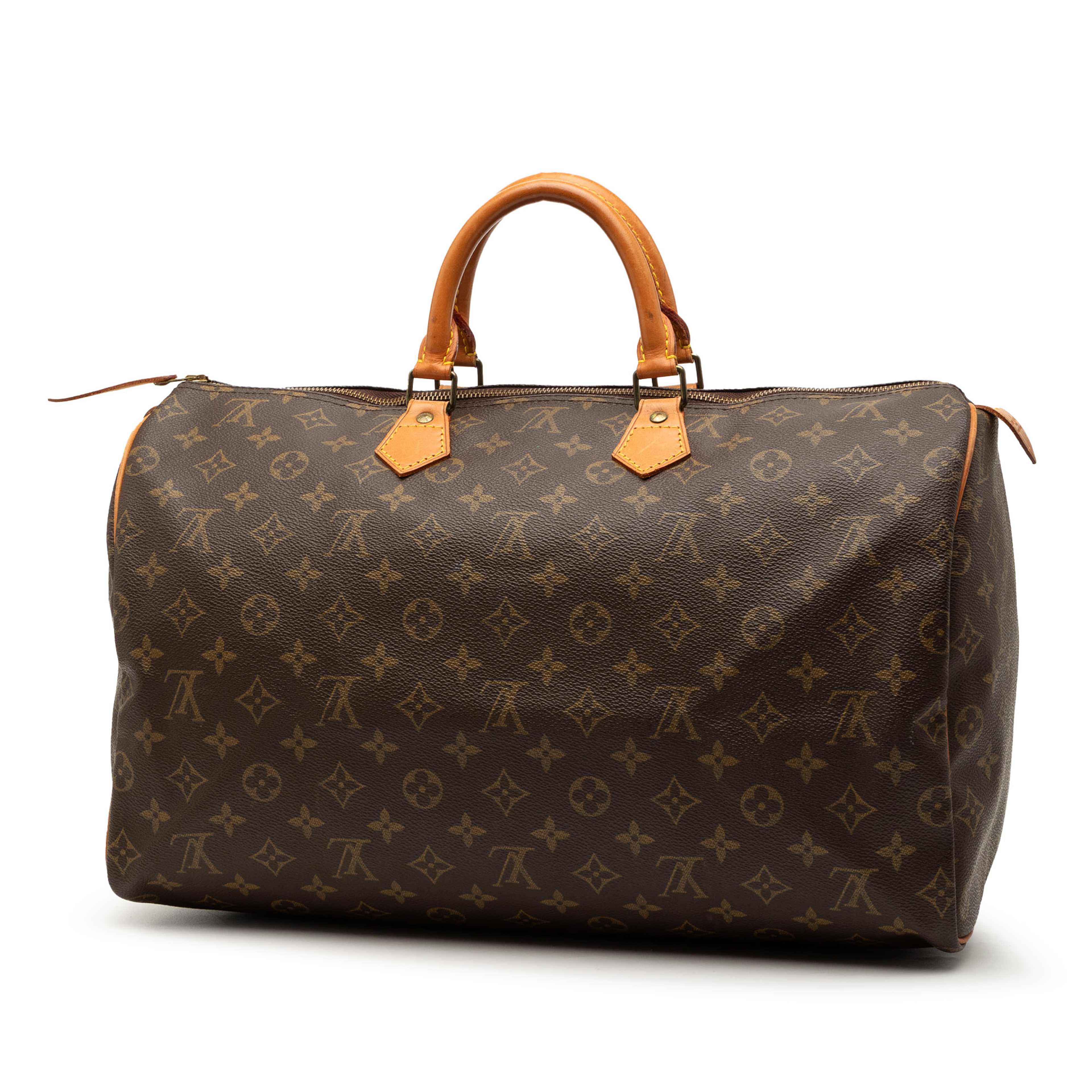 Louis Vuitton Monogram Speedy 40, från Luxclusif, i färgen brown. Klicka för att öppna bilden i stort format