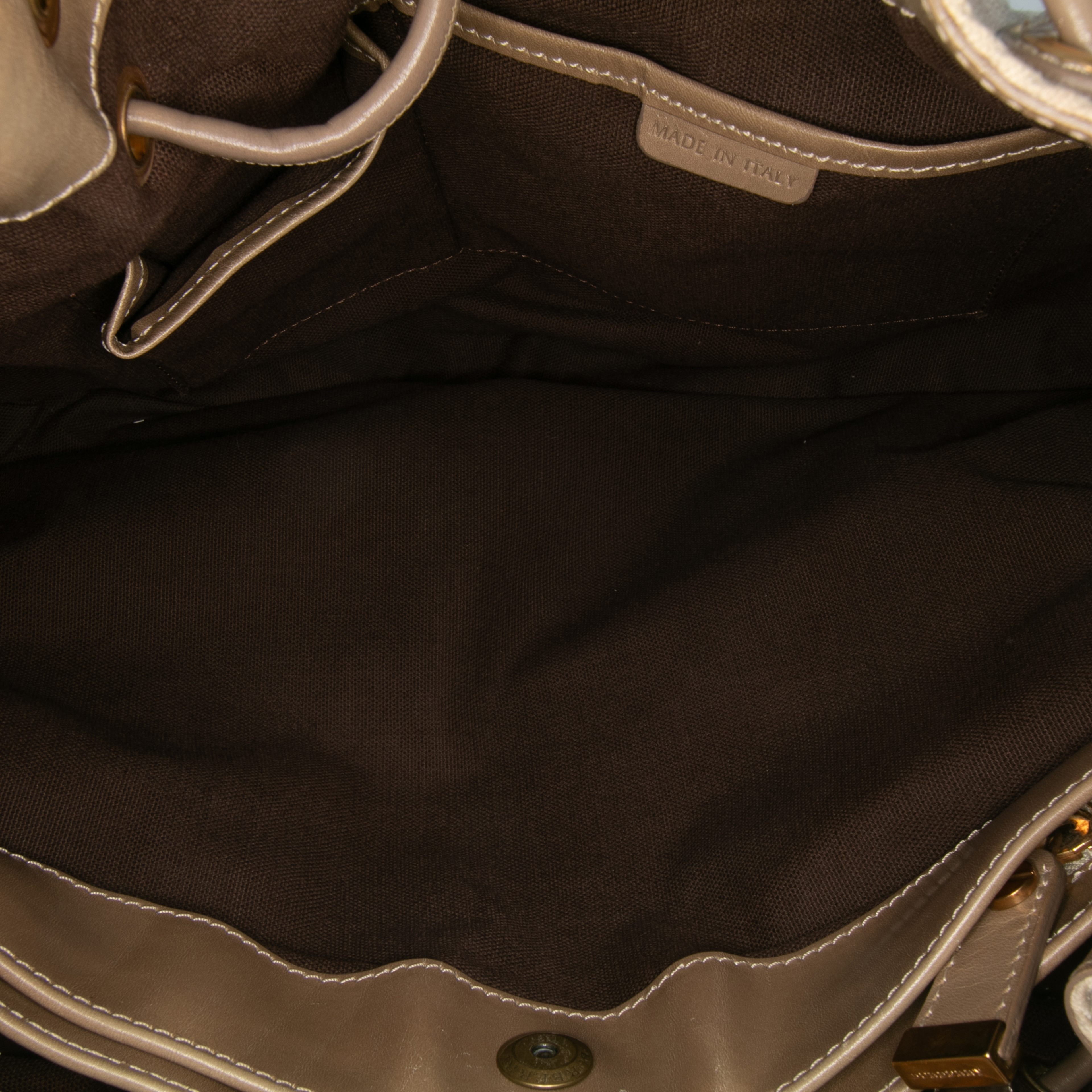 Burberry Small Leather And Mega Nova Check Canvas Warrior Hobo