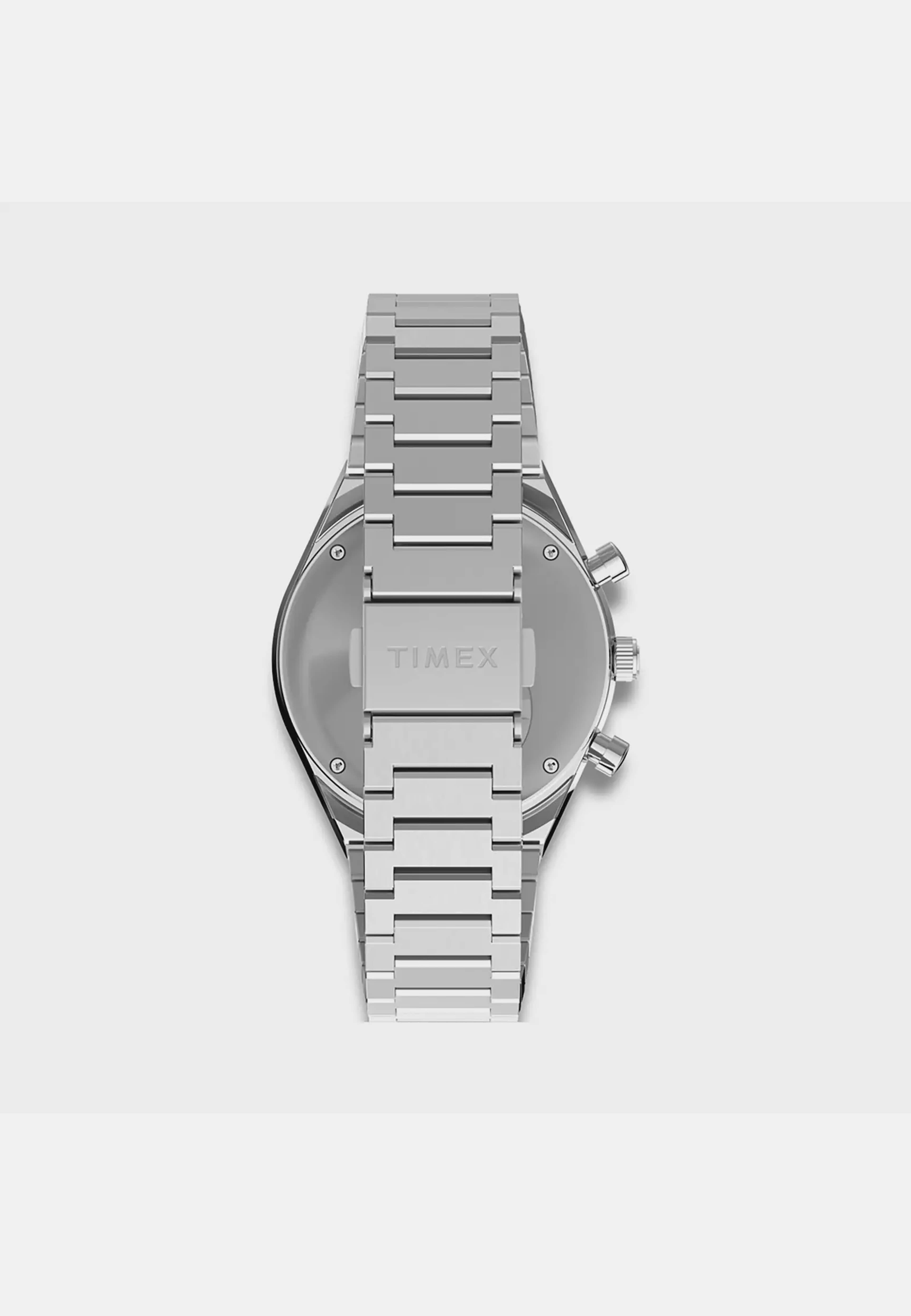 Timex Q Timex Chronograph Herrklocka Vit/stl, Metallband - Tw2y36200, från Timex, i färgen 1. Klicka för att öppna bilden i stort format