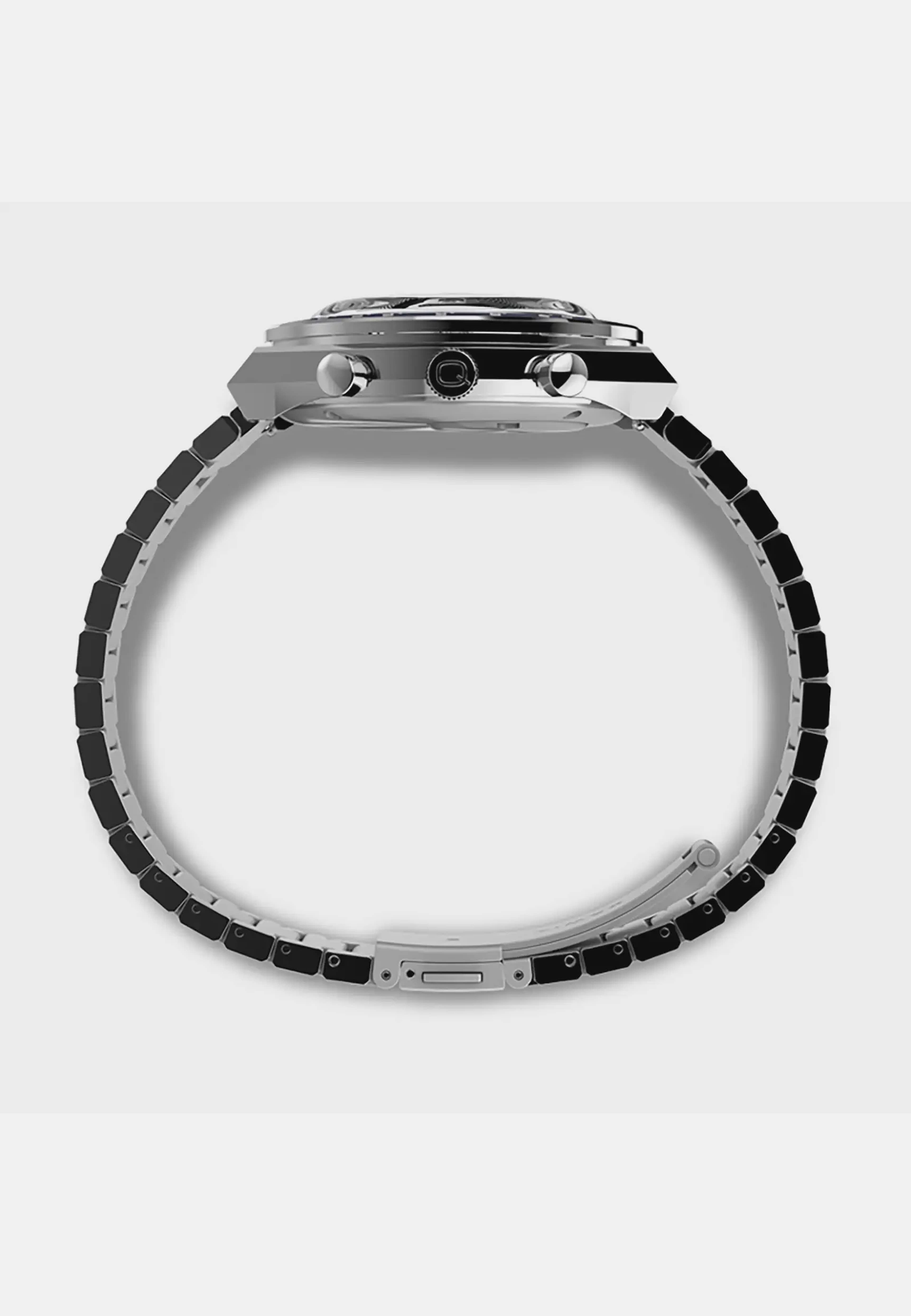 Timex Q Timex Chronograph Herrklocka Vit/stl, Metallband - Tw2y36200, från Timex, i färgen 1. Klicka för att öppna bilden i stort format