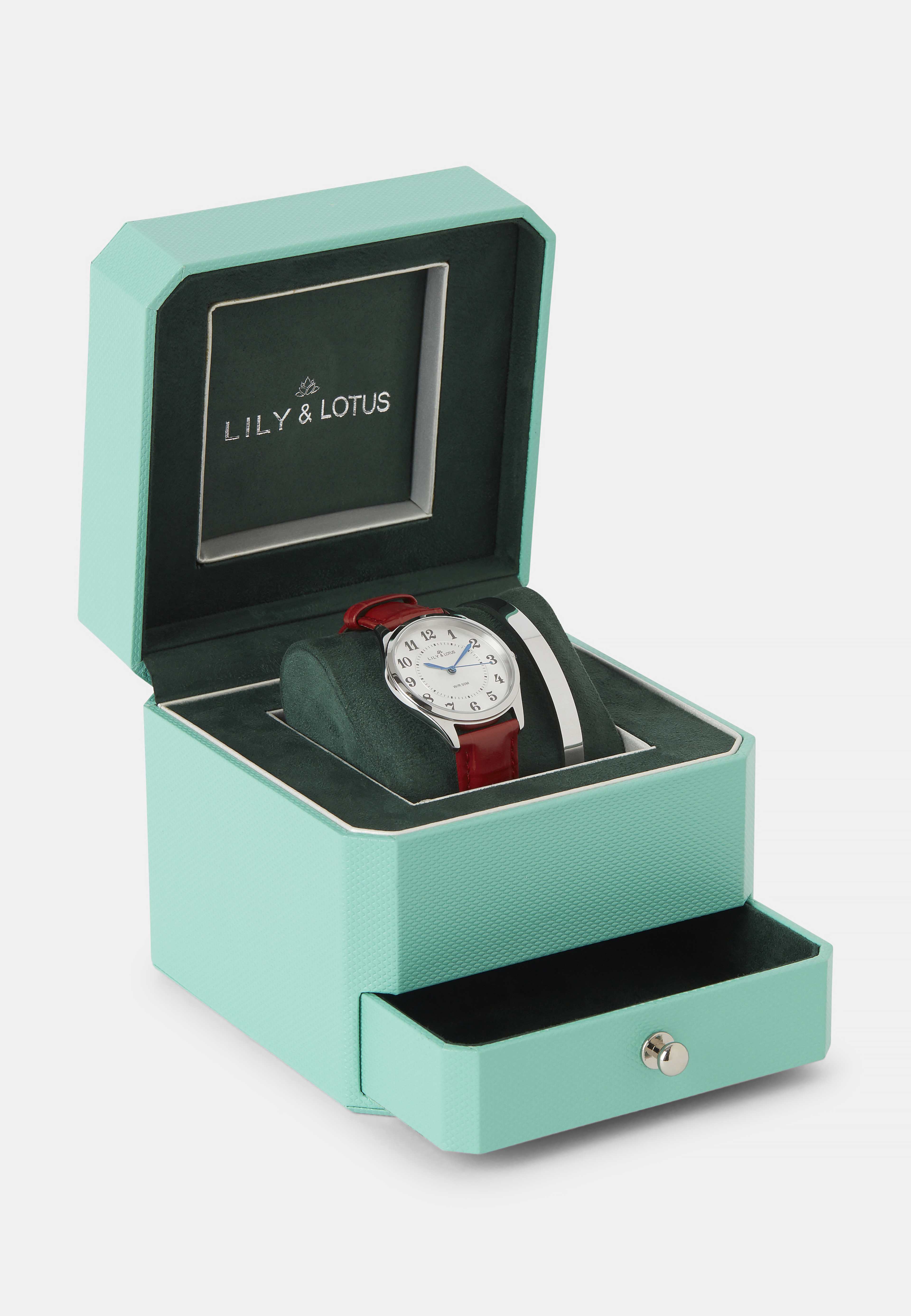 Klocka med läderarmband CM-220910