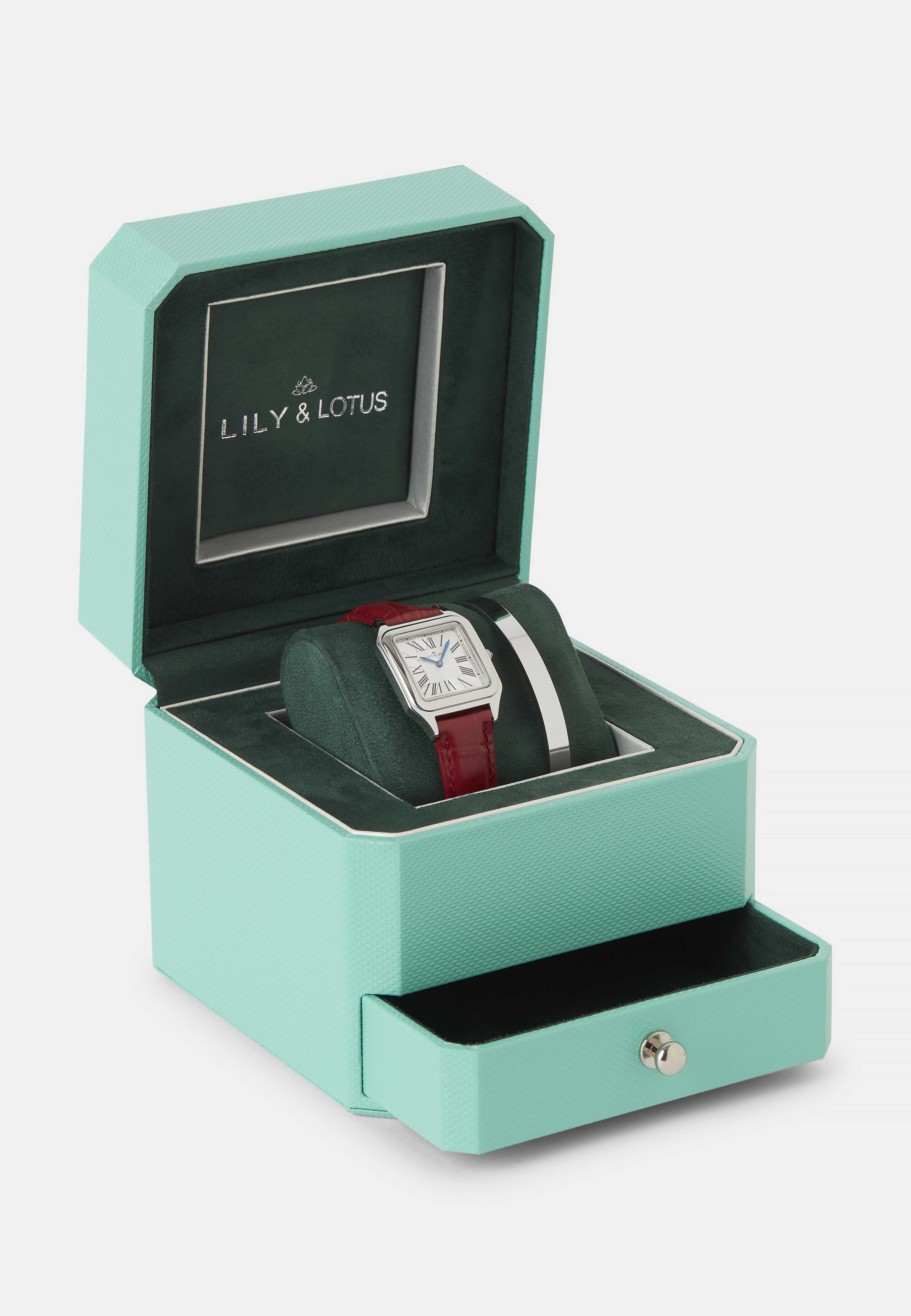 Klocka med läderarmband CM-220907
