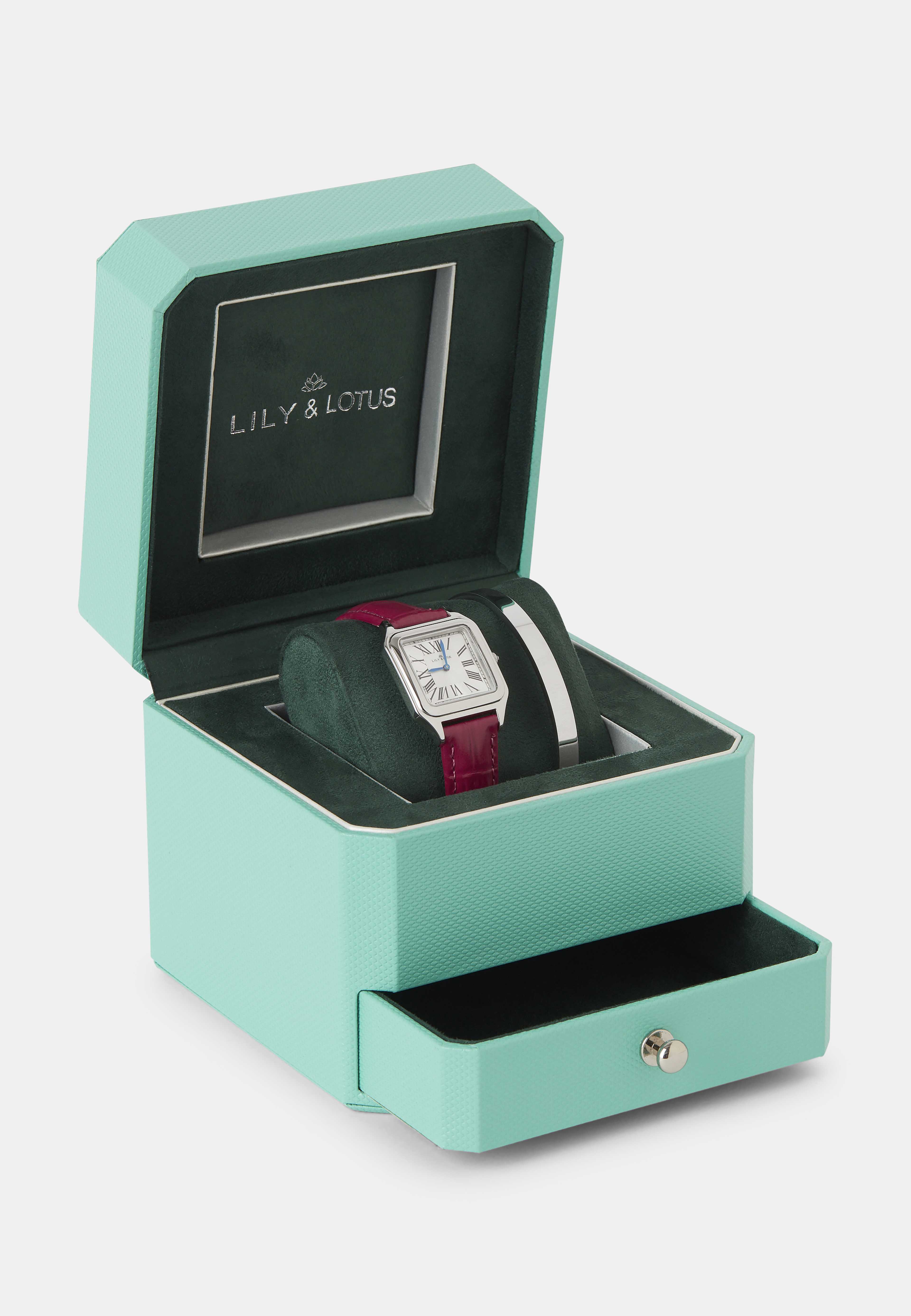 Klocka med läderarmband CM-220907