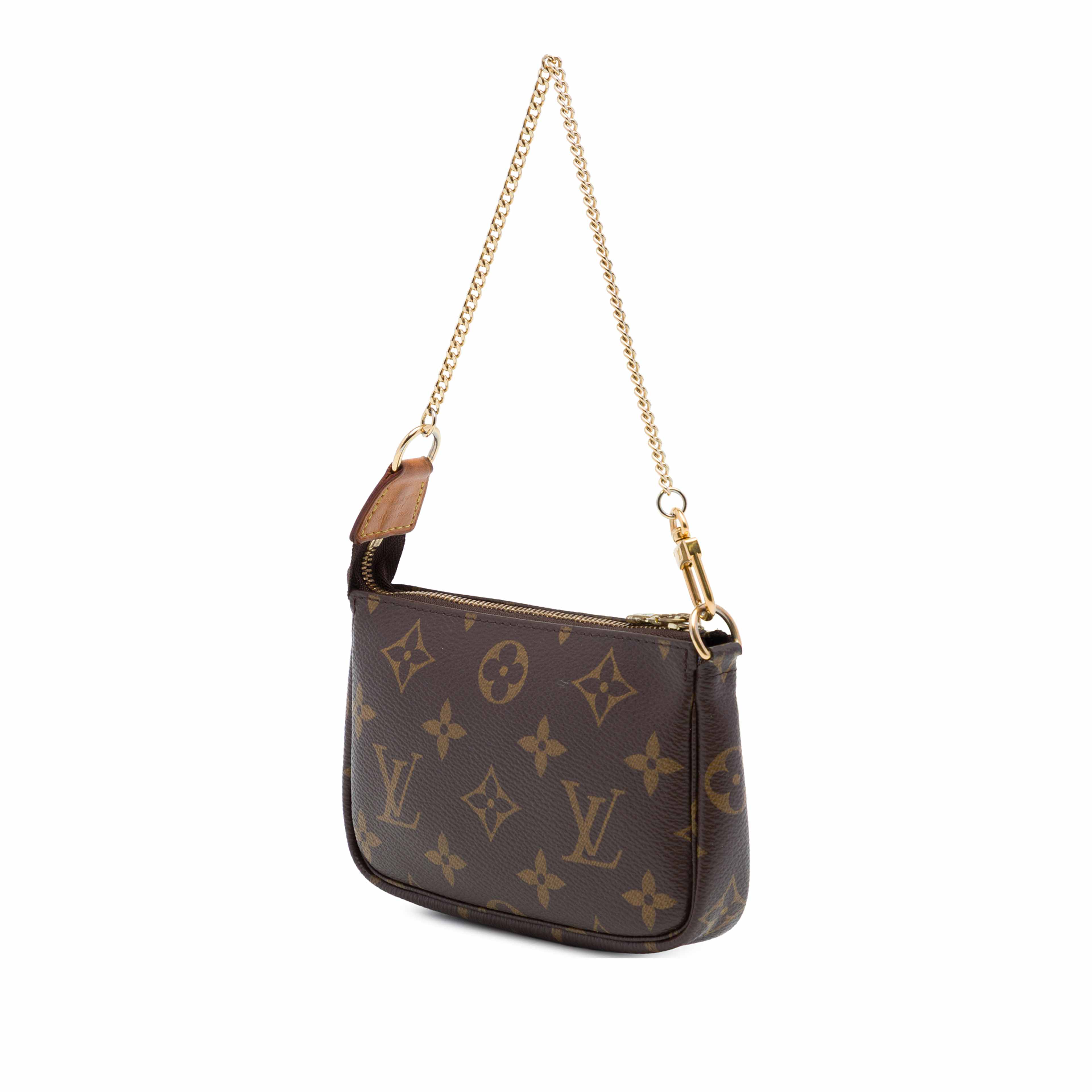Louis Vuitton Monogram Mini Pochette Accessoires, från Luxclusif, i färgen brun. Klicka för att öppna bilden i stort format