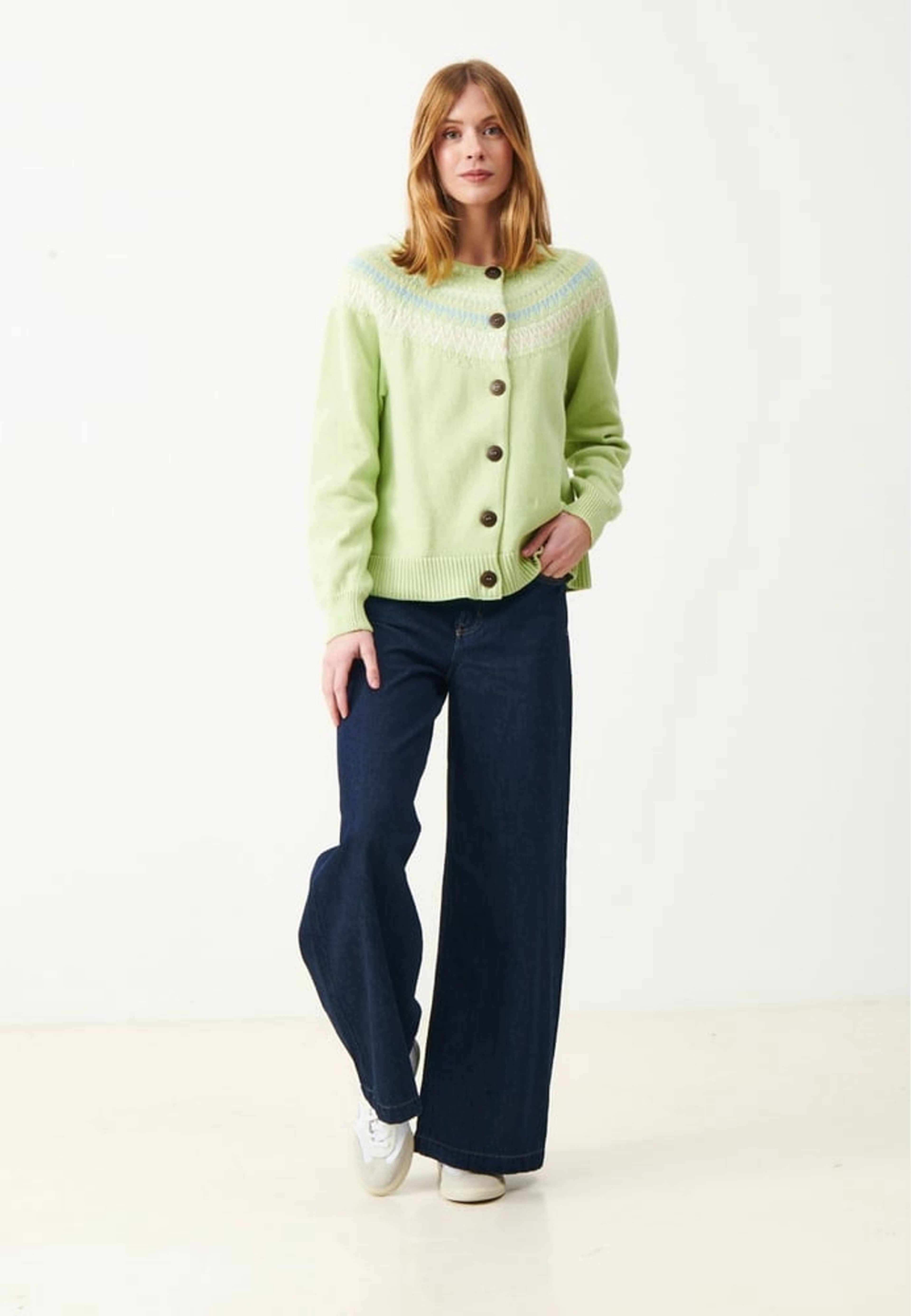 Joelle Cotton Cardigan, från Jumperfabriken, i färgen green. Klicka för att öppna bilden i stort format