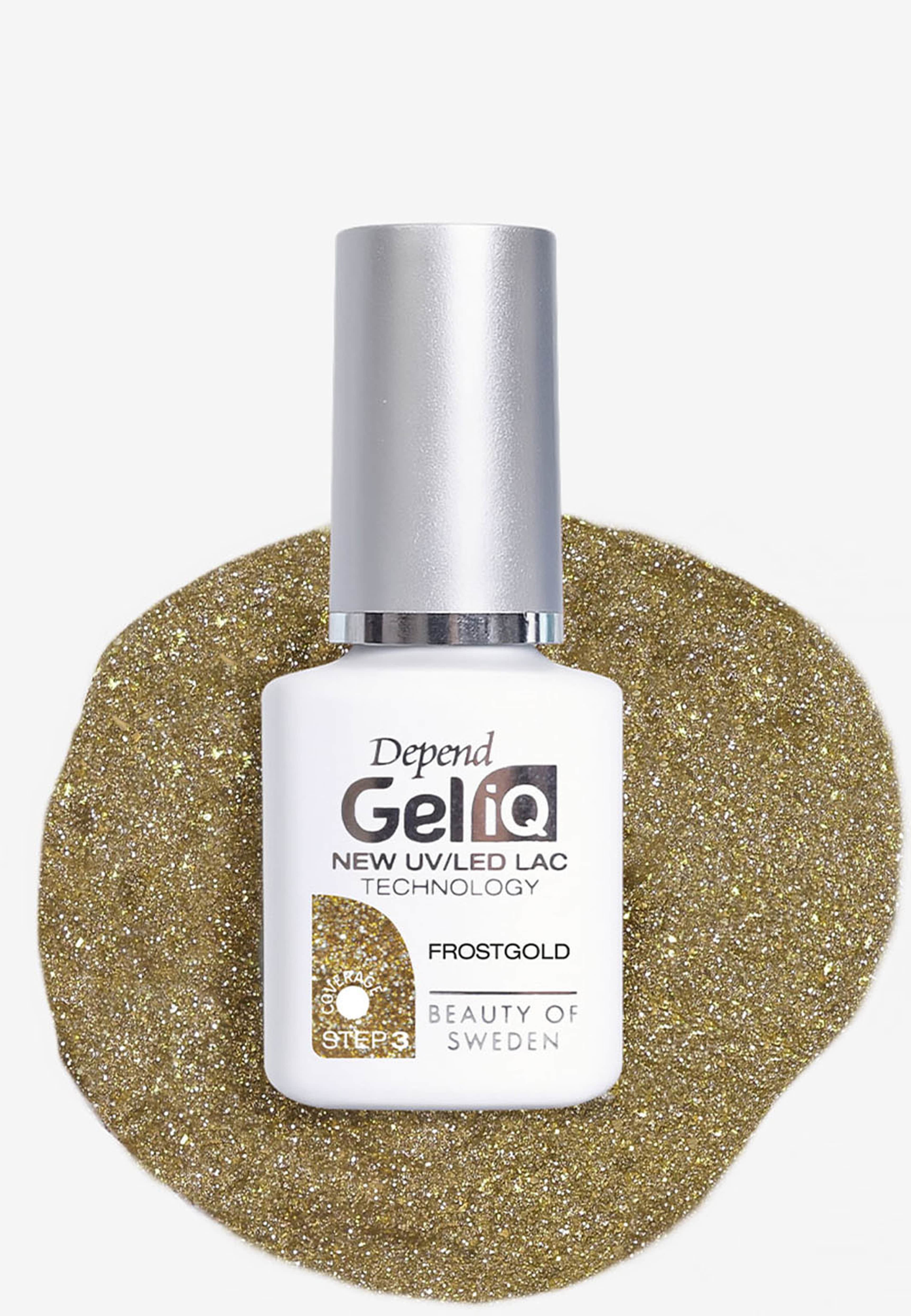 Gel iQ Winter Collection, från Depend, i färgen Frostgold. Klicka för att öppna bilden i stort format