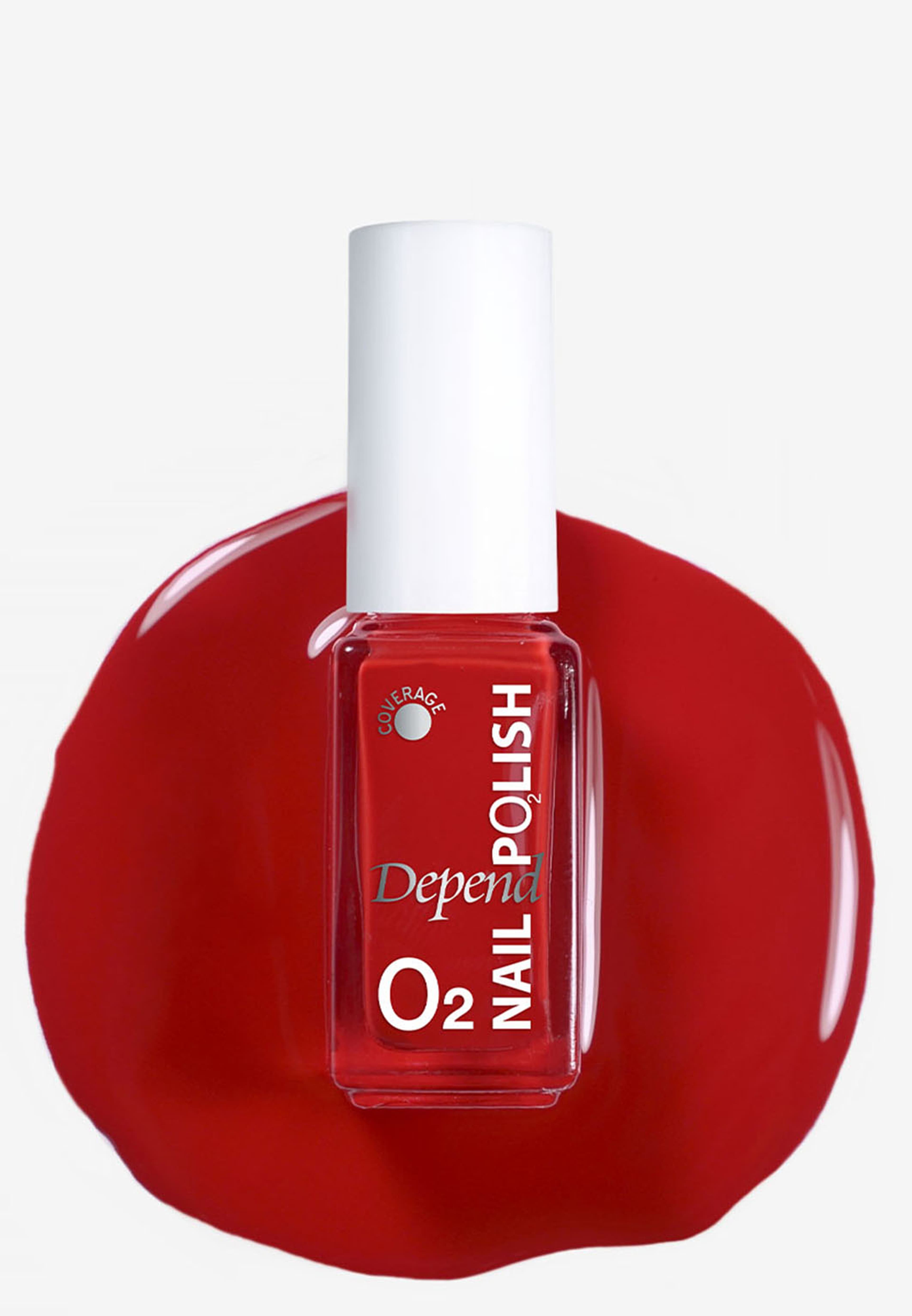 O2 minilack - Yuletide Glow, från Depend, i färgen Scarlet Star. Klicka för att öppna bilden i stort format