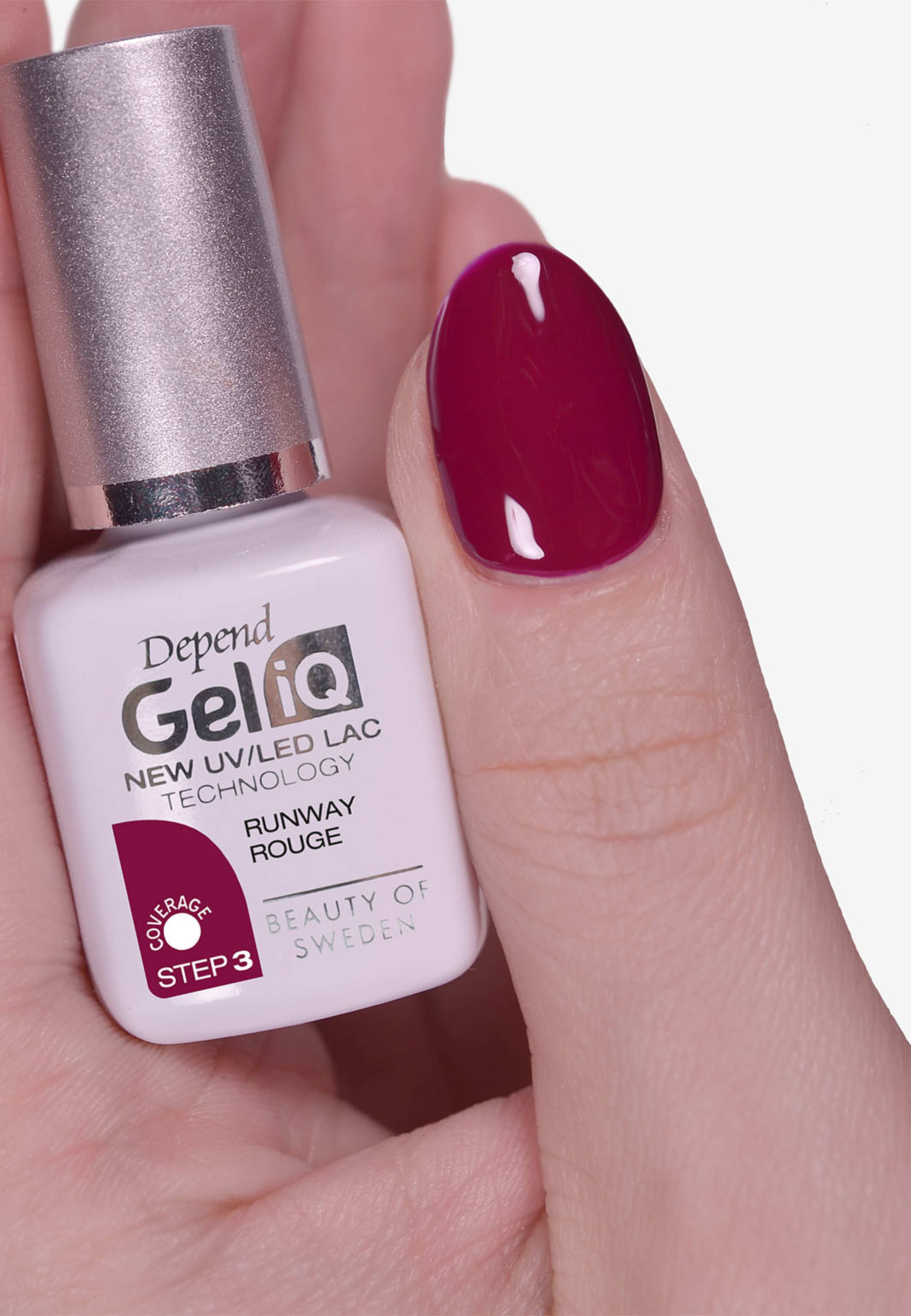 Gel iQ, från Depend, i färgen Runway Rouge. Klicka för att öppna bilden i stort format
