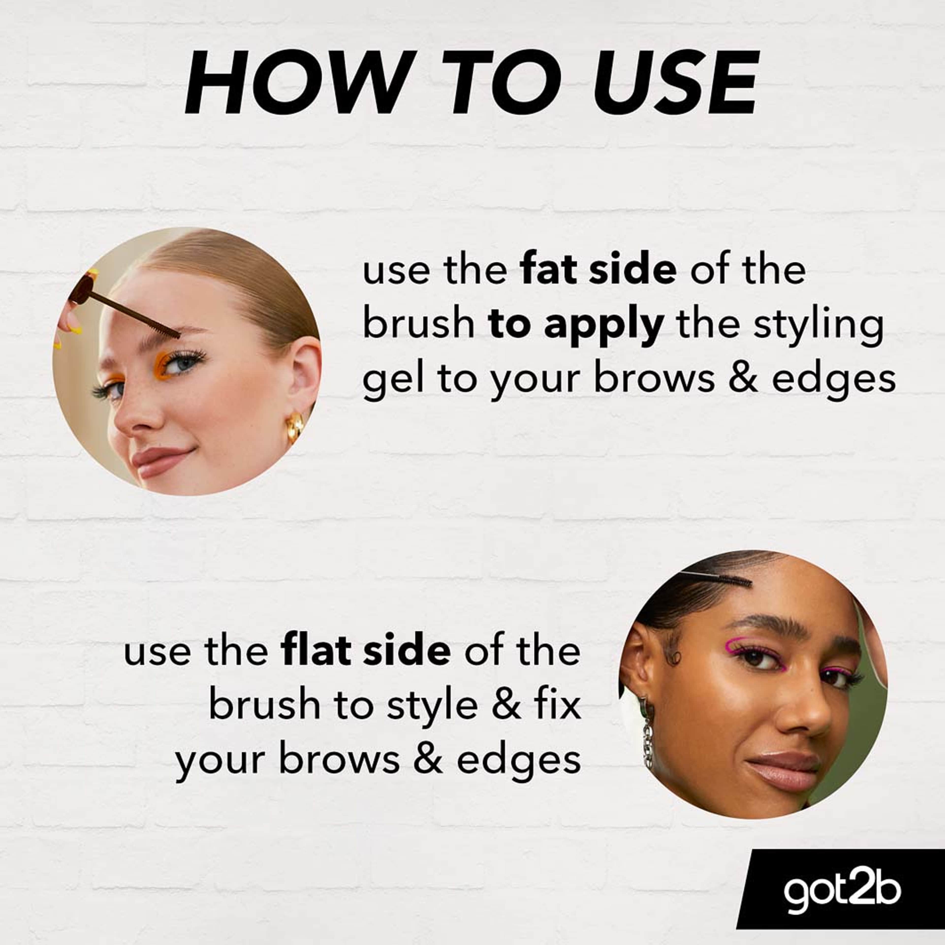 Got2B Glued 4 Brows & Edges Tinted Gel 2 i 1, från Got2B, i färgen Black. Klicka för att öppna bilden i stort format