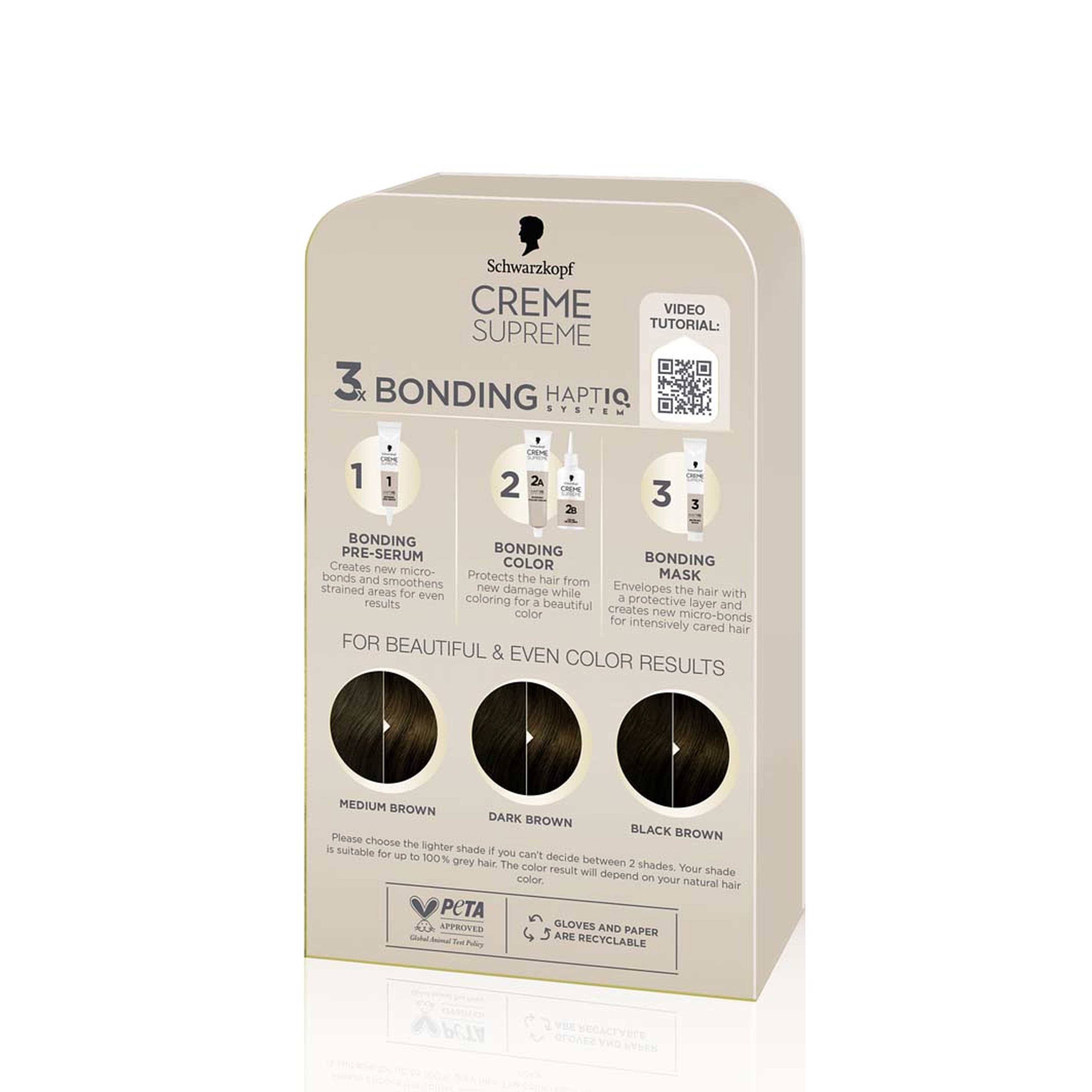 Creme Supreme, från Schwarzkopf, i färgen 4-0 Natu Darkbrown. Klicka för att öppna bilden i stort format