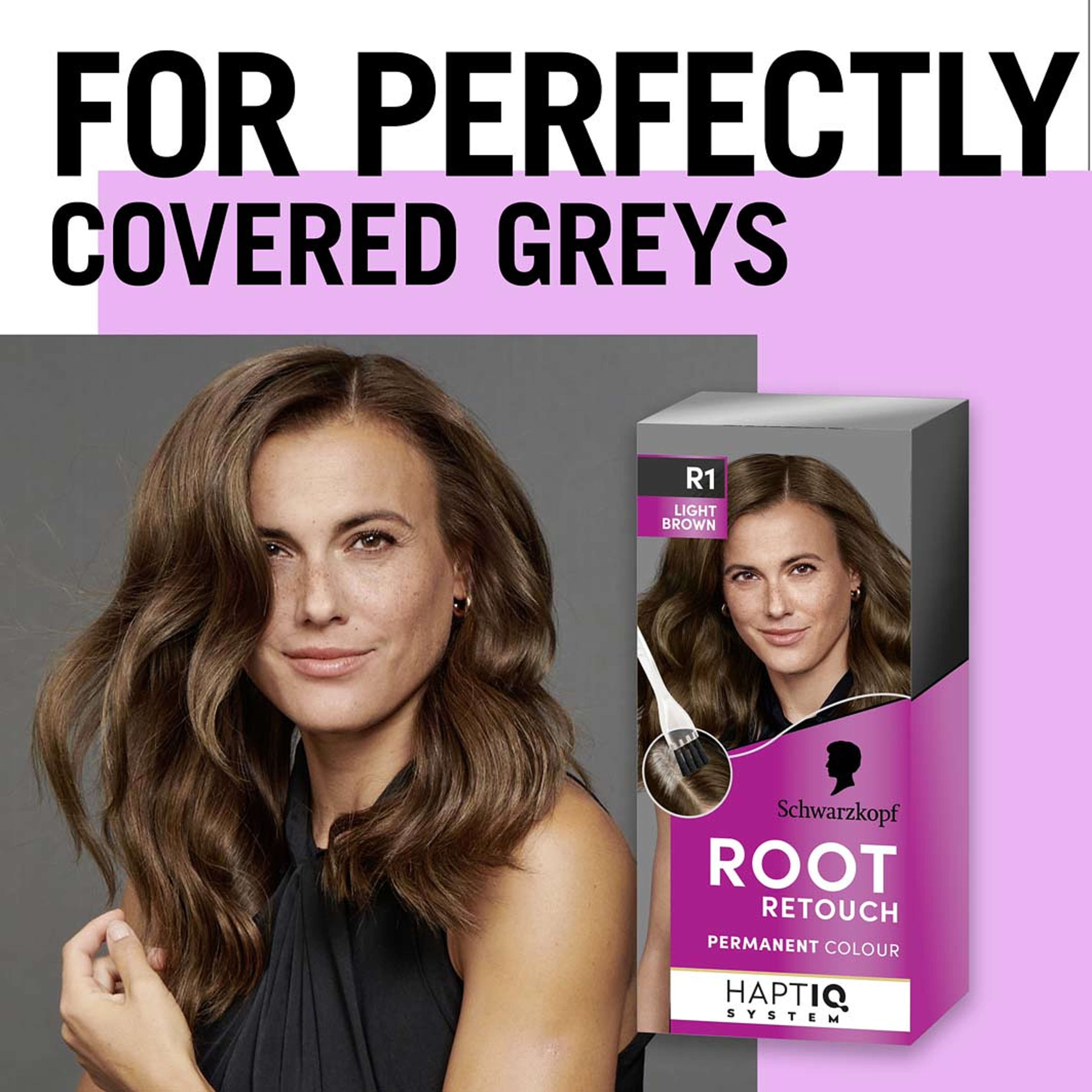 Root Retouch Permanent Colour, från Schwarzkopf, i färgen Light-medium Brown. Klicka för att öppna bilden i stort format