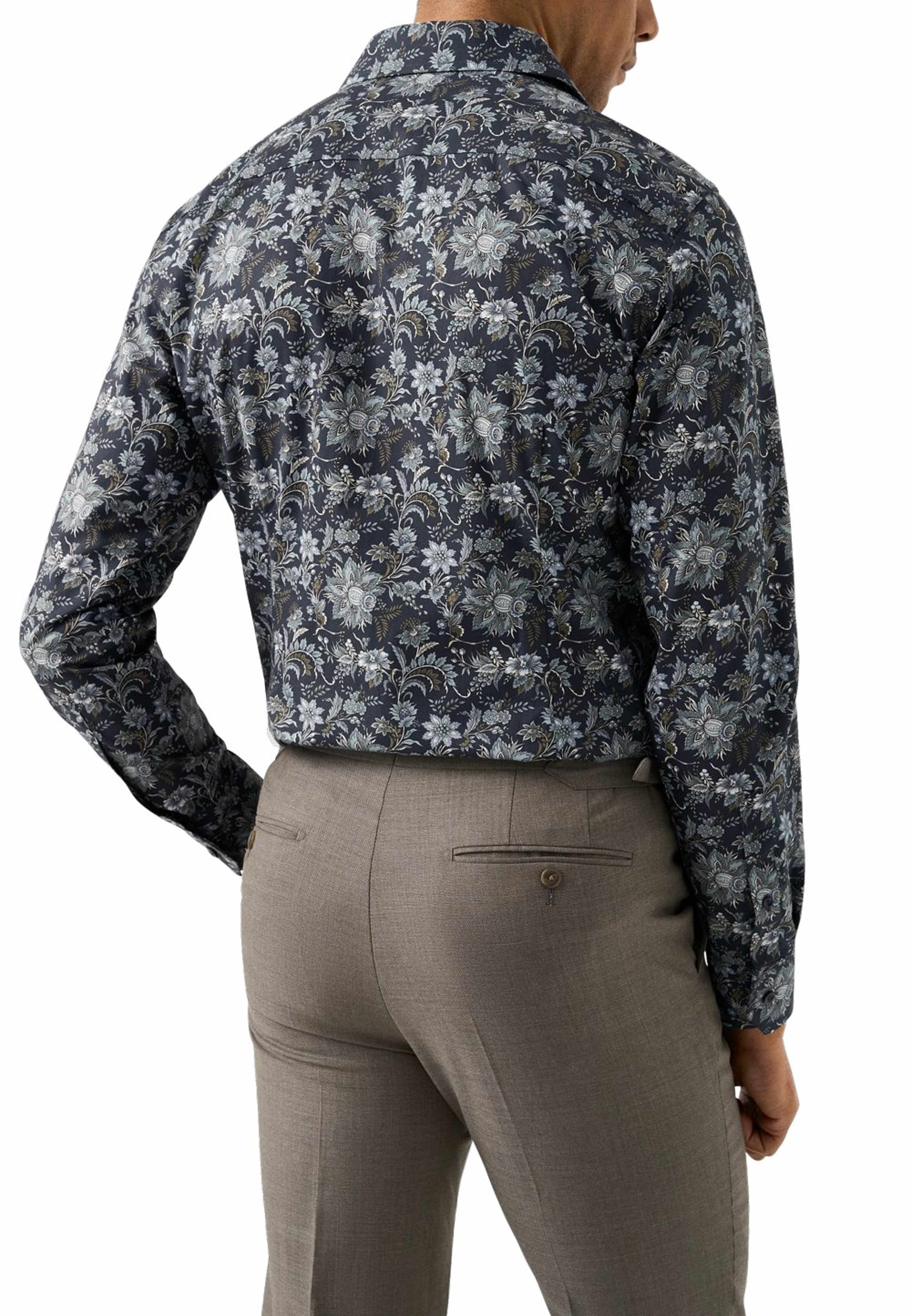 Signature Twill-skjorta Med Blommönster Contemporary Fit