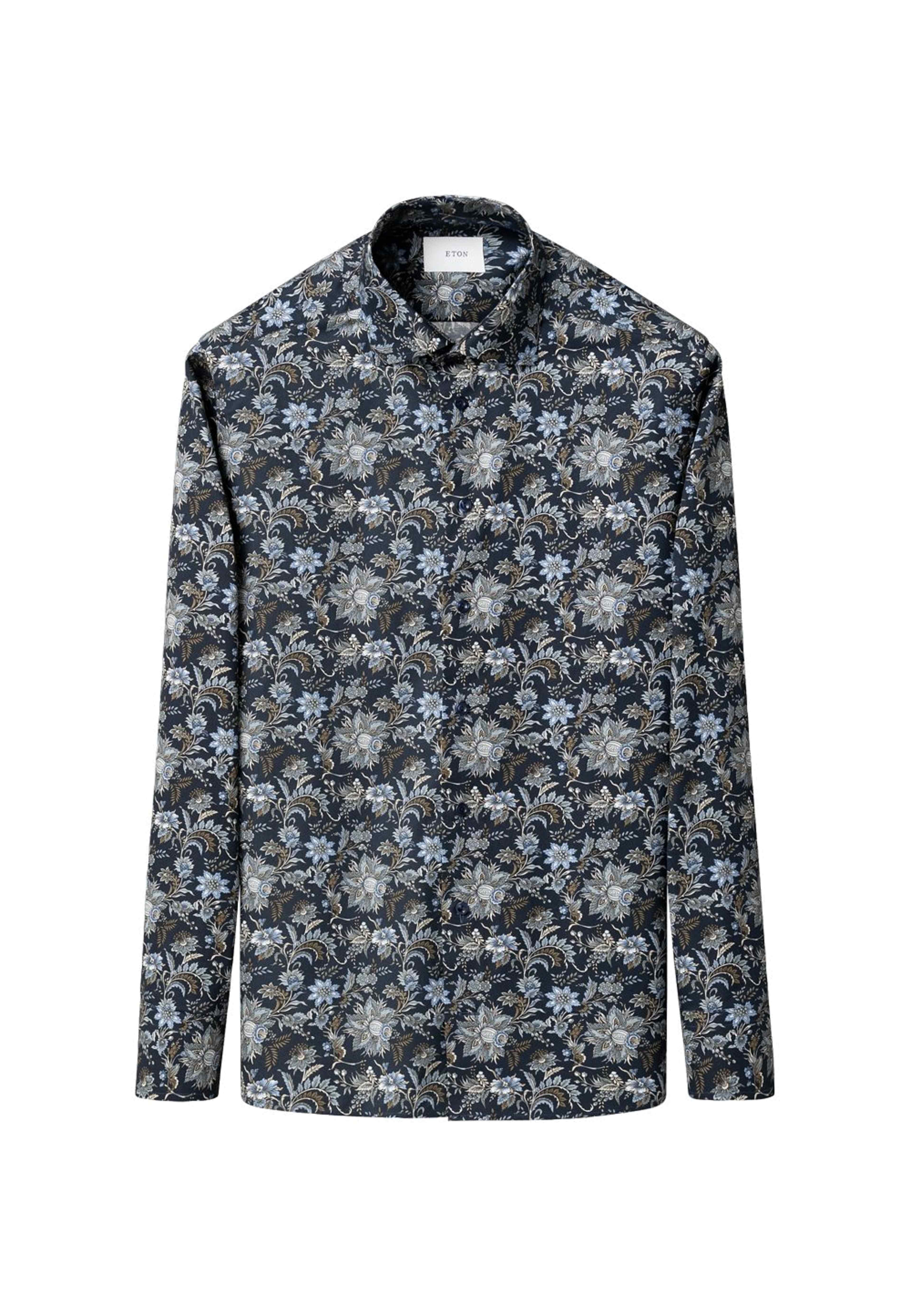 Signature Twill-skjorta Med Blommönster Contemporary Fit