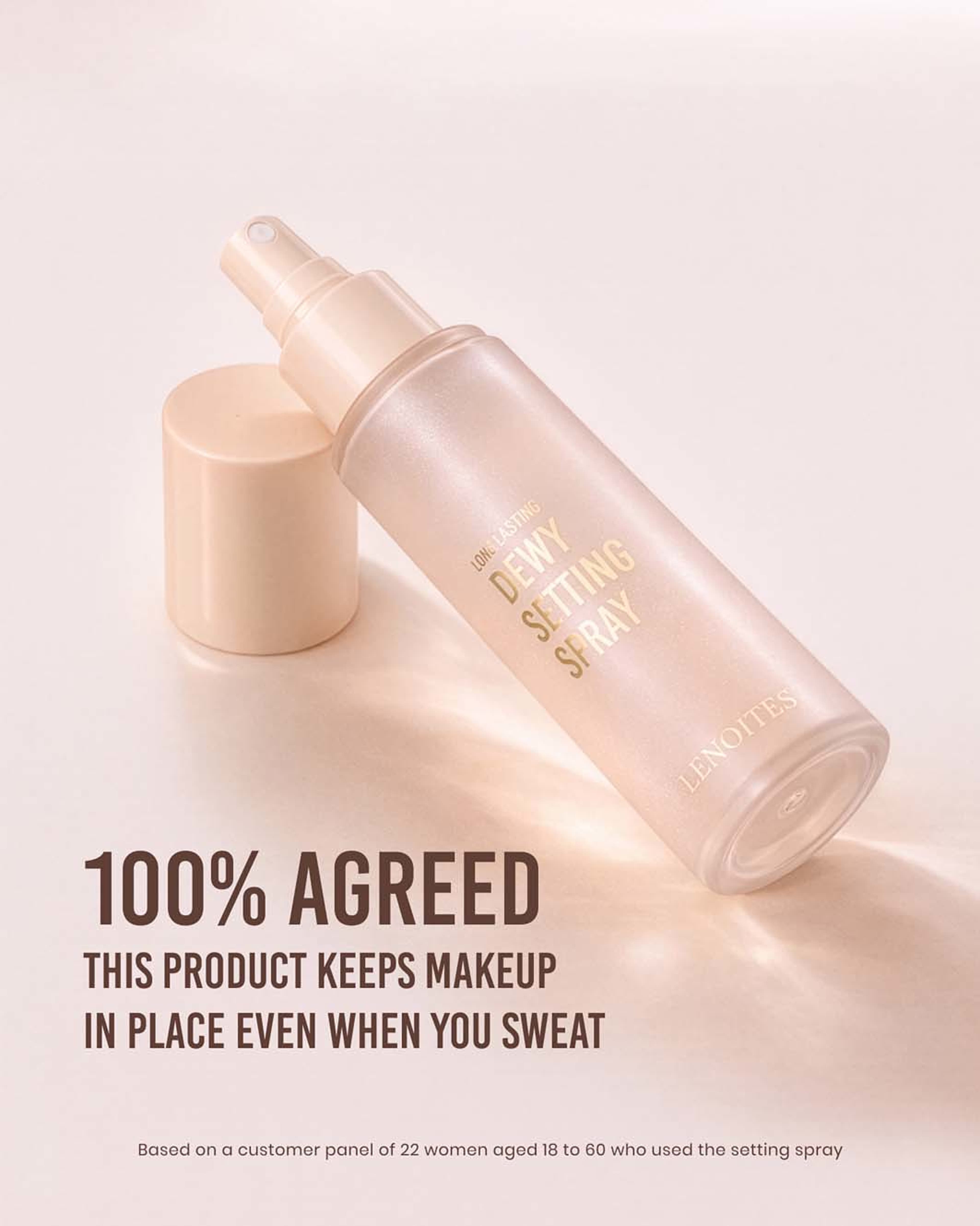 Long Lasting Dewy Setting Spray, från Lenoites, i färgen Transparent. Klicka för att öppna bilden i stort format