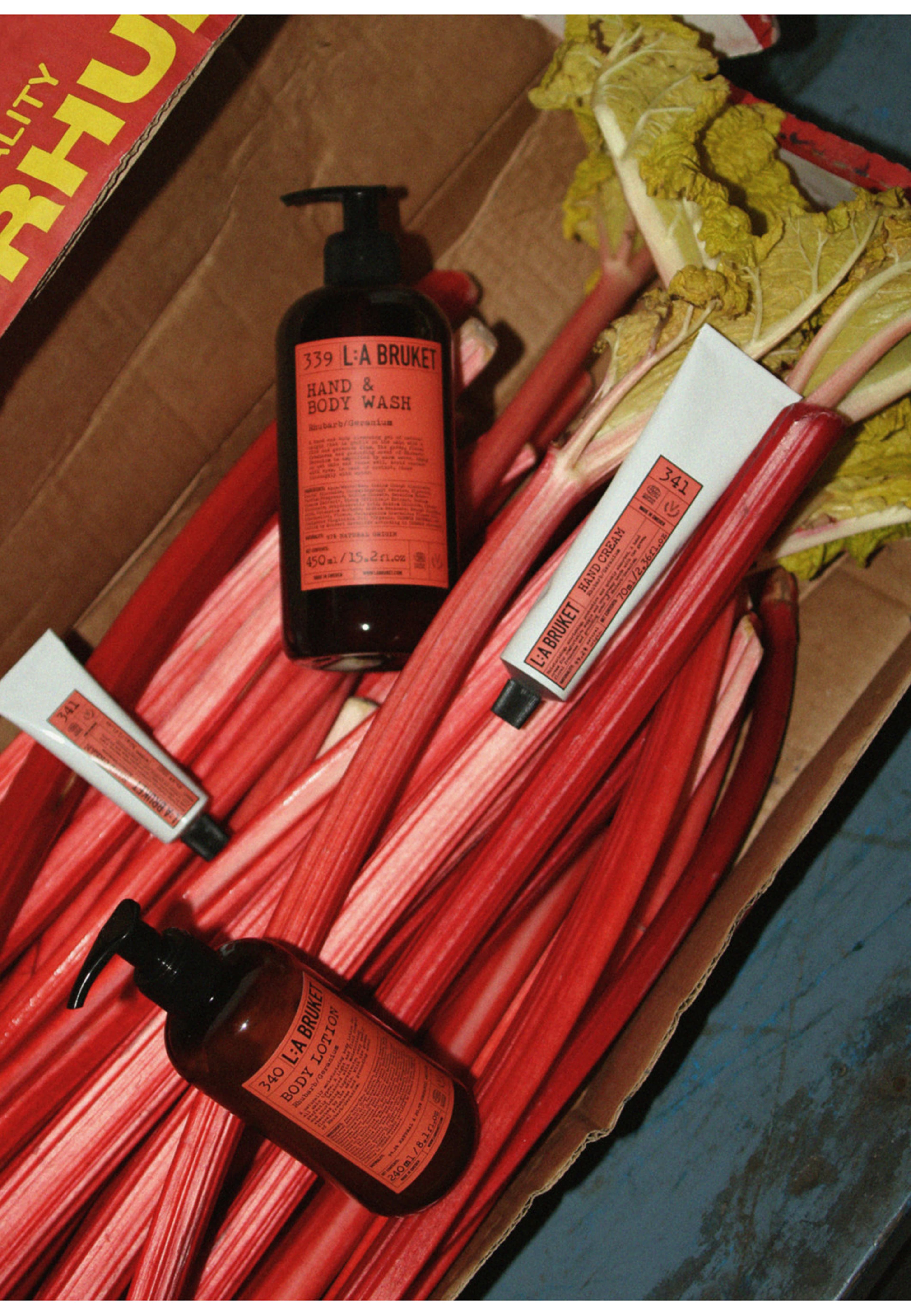 Hand & Body Wash Rhubarb, från L:a Bruket. Klicka för att öppna bilden i stort format