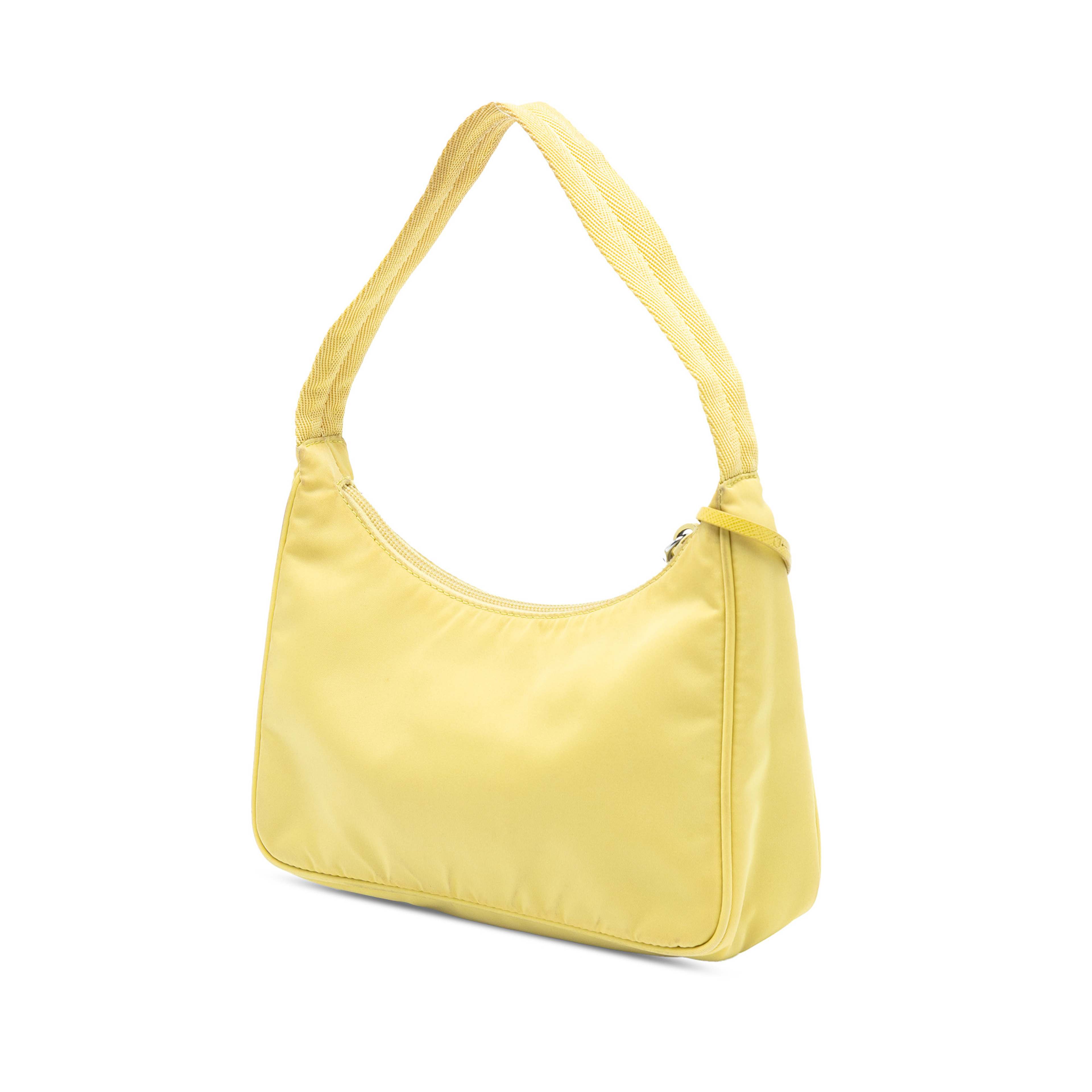 Prada Mini Tessuto Re Edition 2000 Shoulder Bag, från Luxclusif, i färgen yellow. Klicka för att öppna bilden i stort format