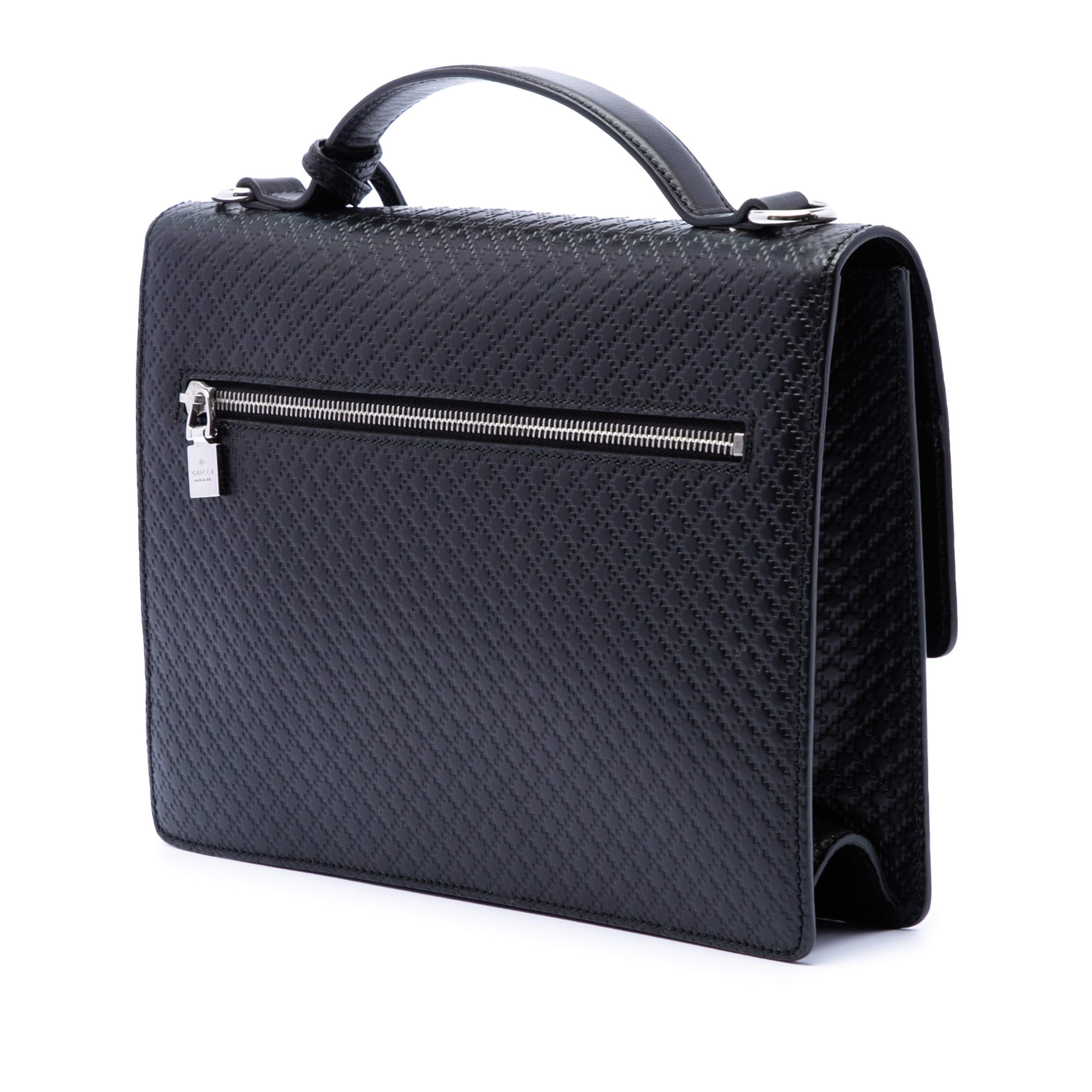 Gucci Diamante Calfskin Business Bag, från Luxclusif, i färgen black. Klicka för att öppna bilden i stort format