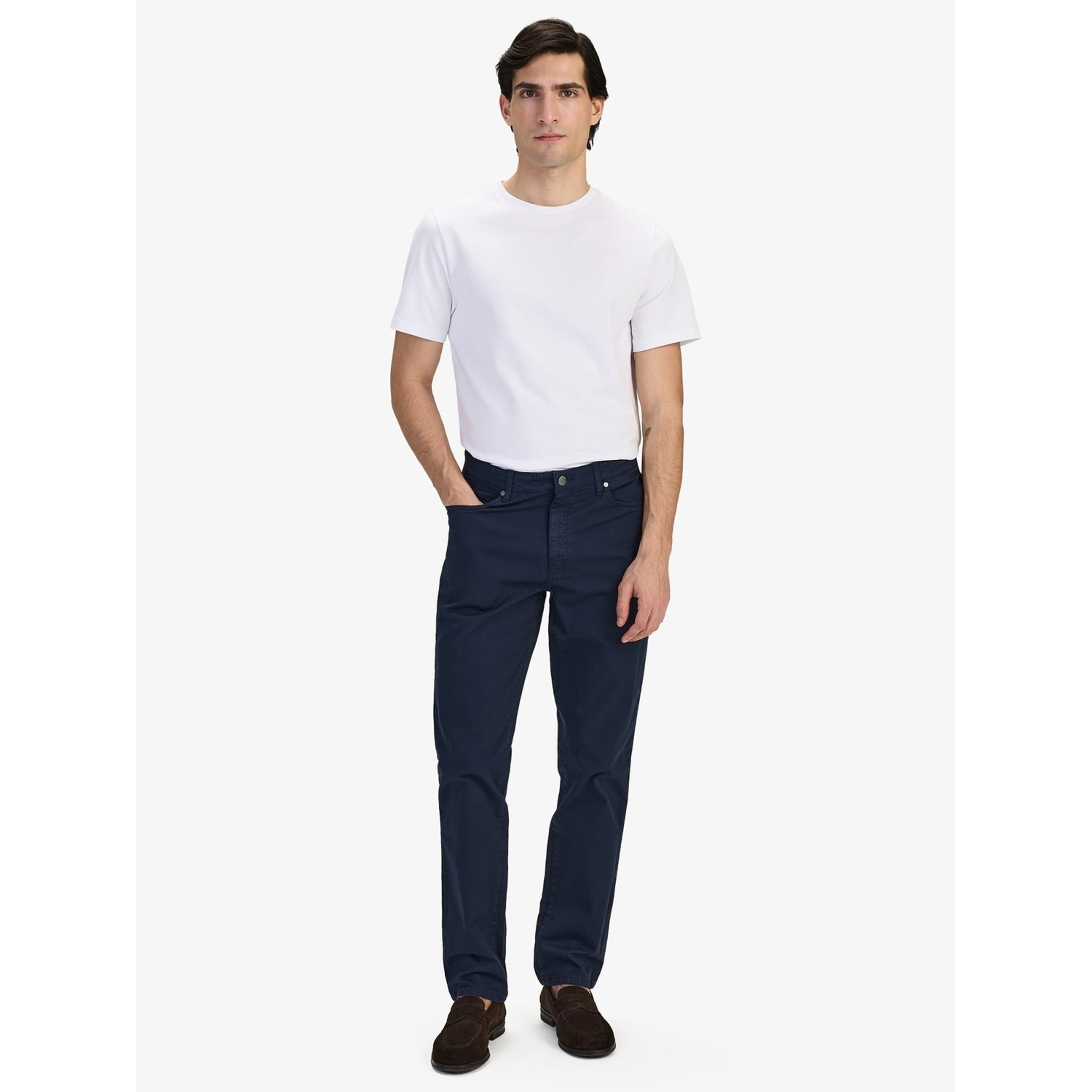 Cotton Solid 5-pocket Trousers (henri)