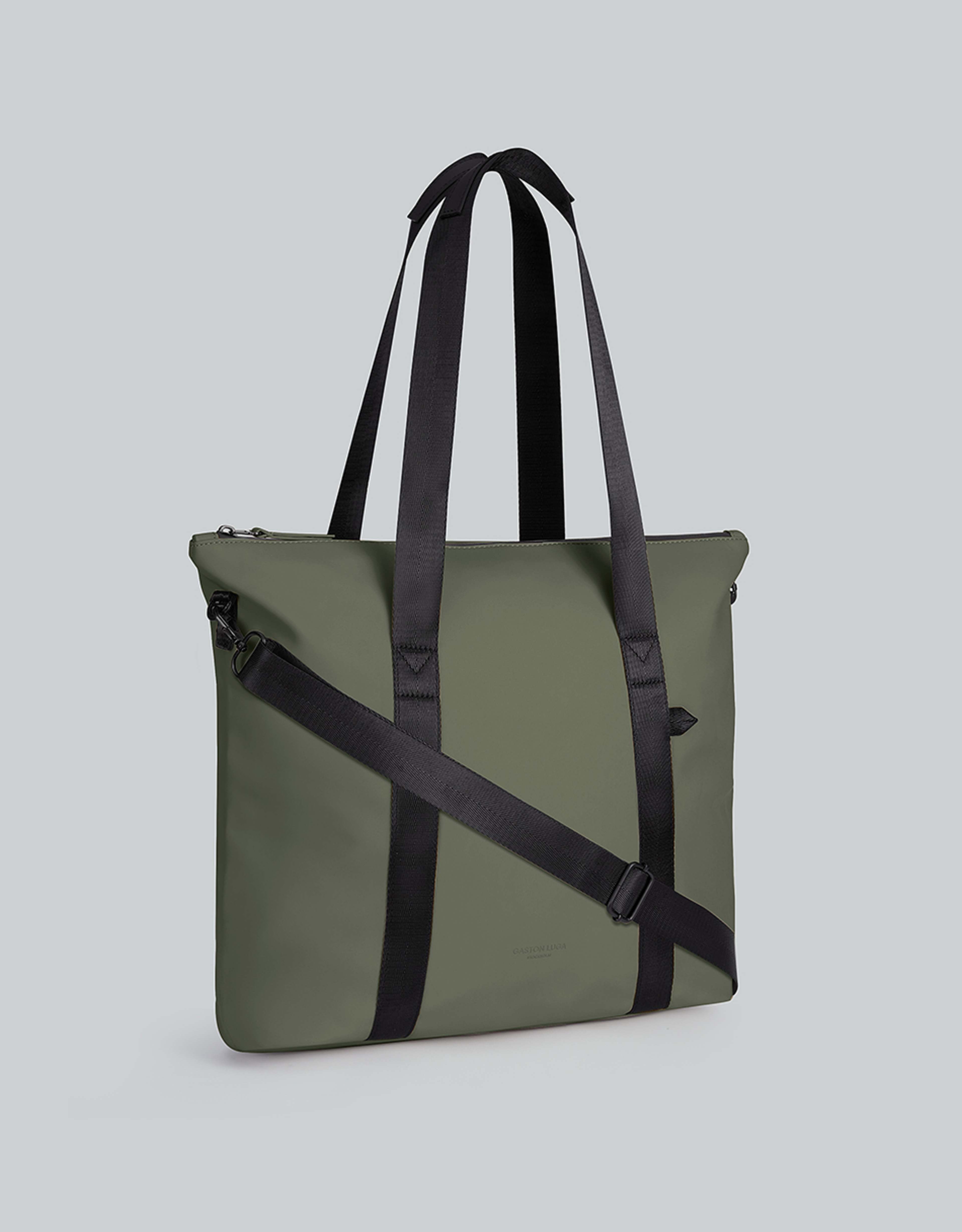 Däsh Shopper, från Gaston Luga, i färgen olive. Klicka för att öppna bilden i stort format