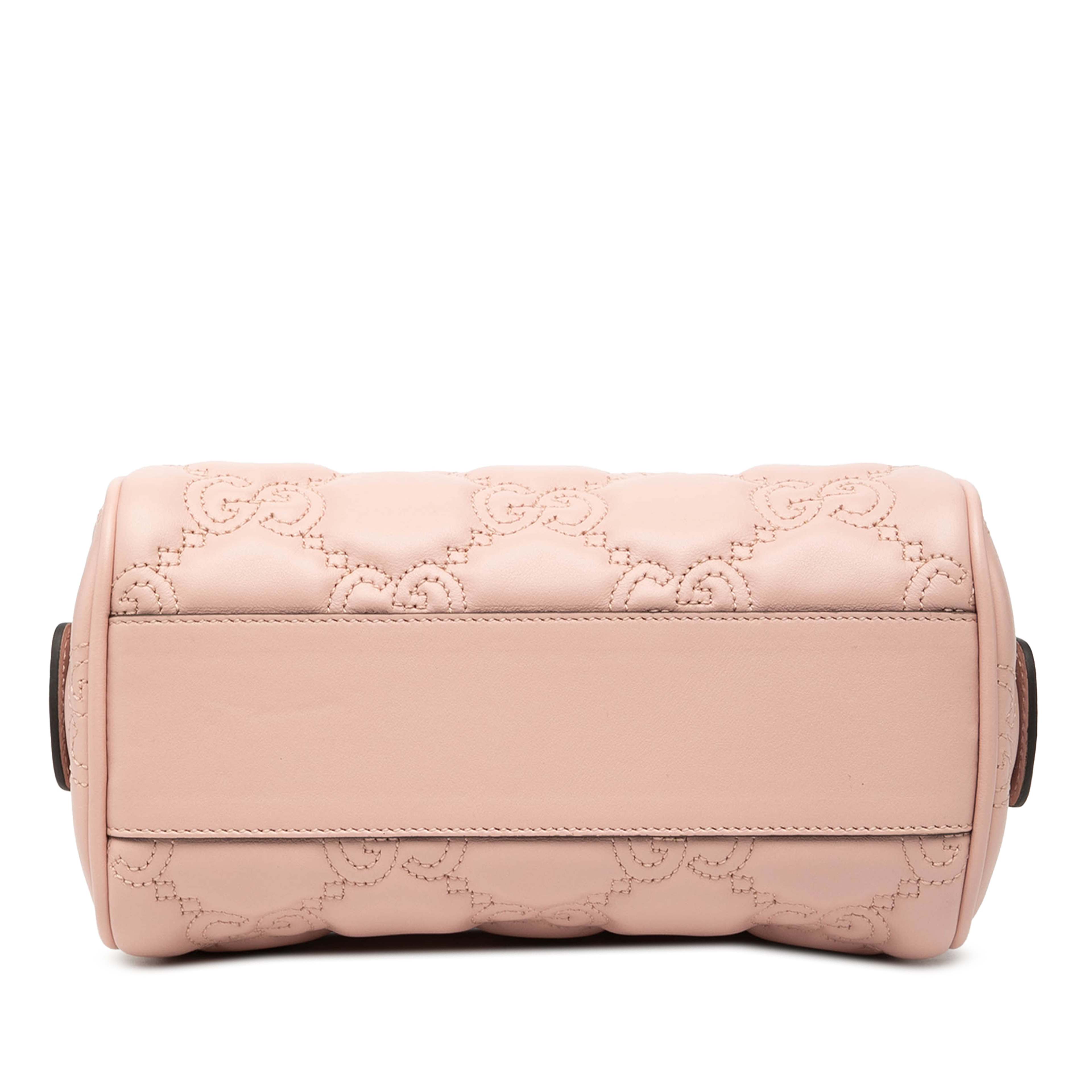 Gucci Mini Gg Marmont Matelasse Leather Satchel, från Luxclusif, i färgen pink. Klicka för att öppna bilden i stort format