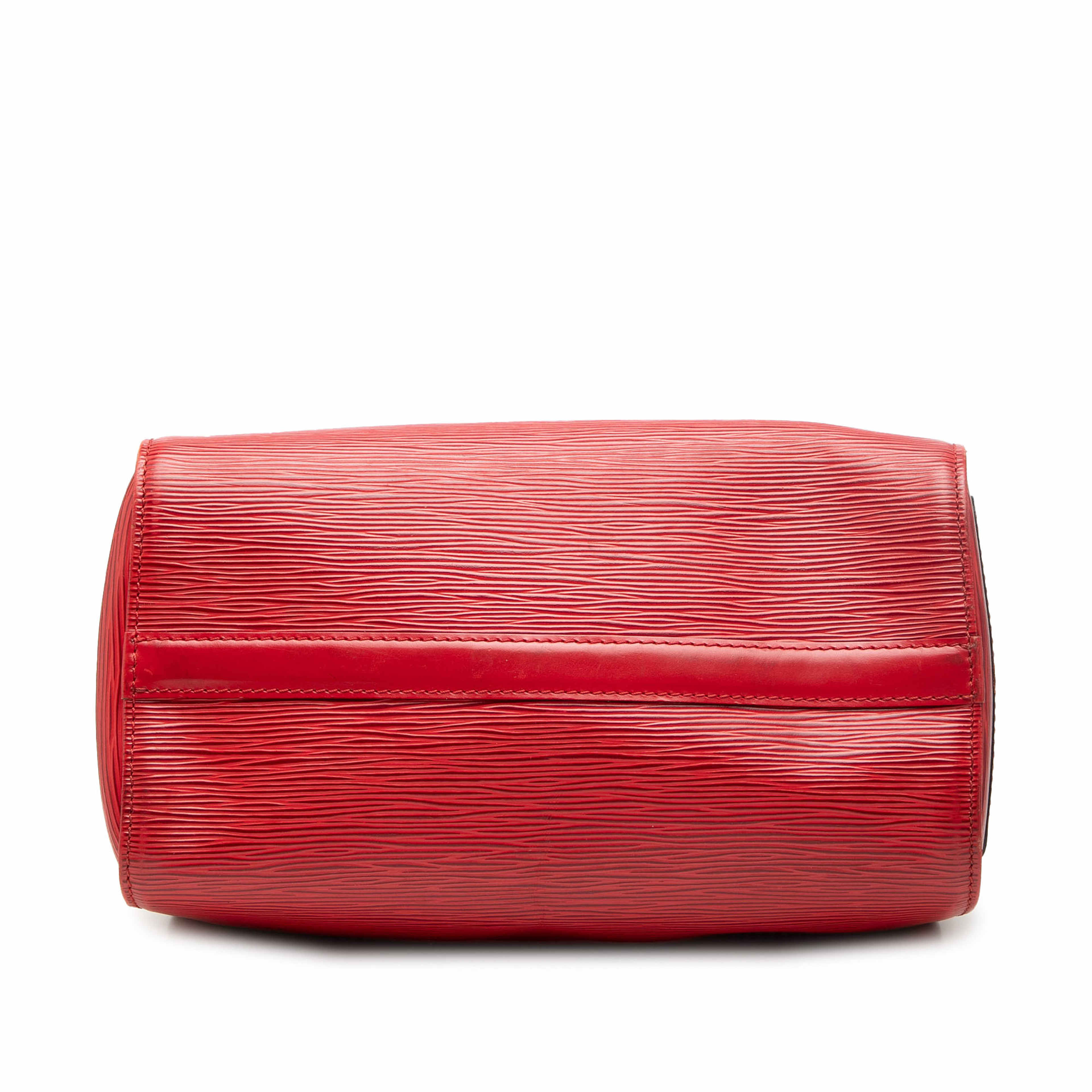 Louis Vuitton Epi Speedy 25, från Luxclusif, i färgen red. Klicka för att öppna bilden i stort format