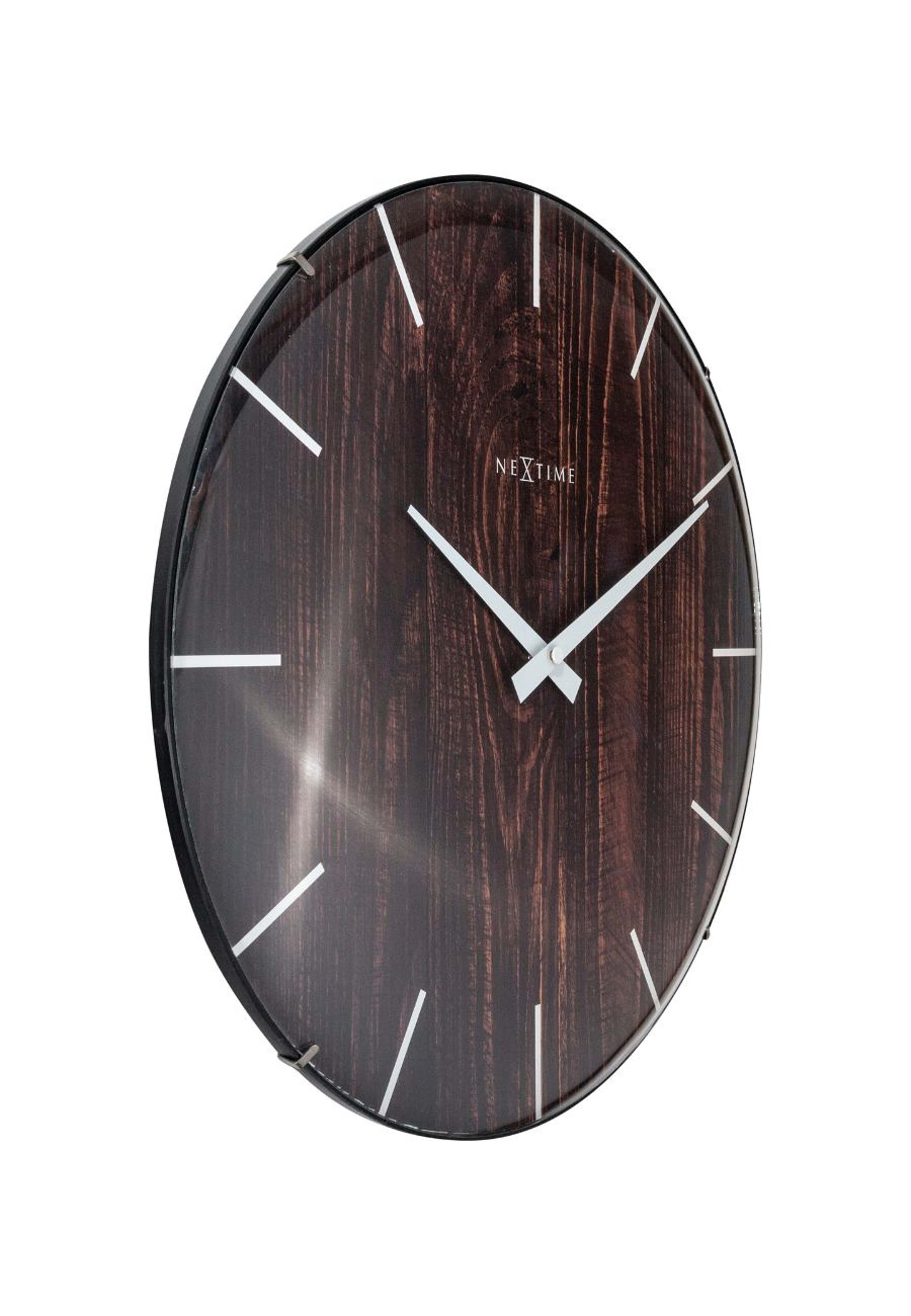 Väggklocka Edge Wood Dome ø35cm