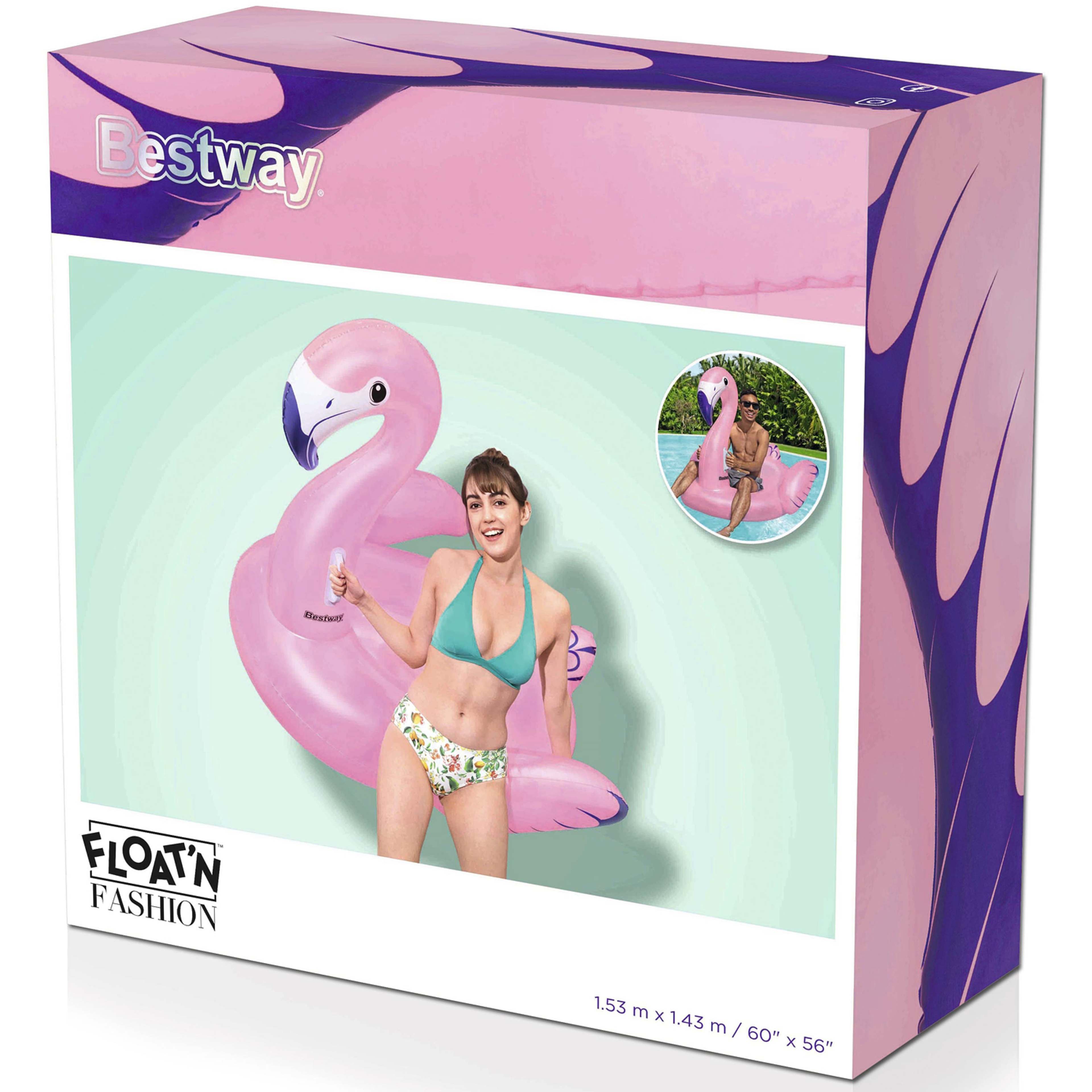 Badmadrass 1.53m X 1.43m Luxury Flamingo