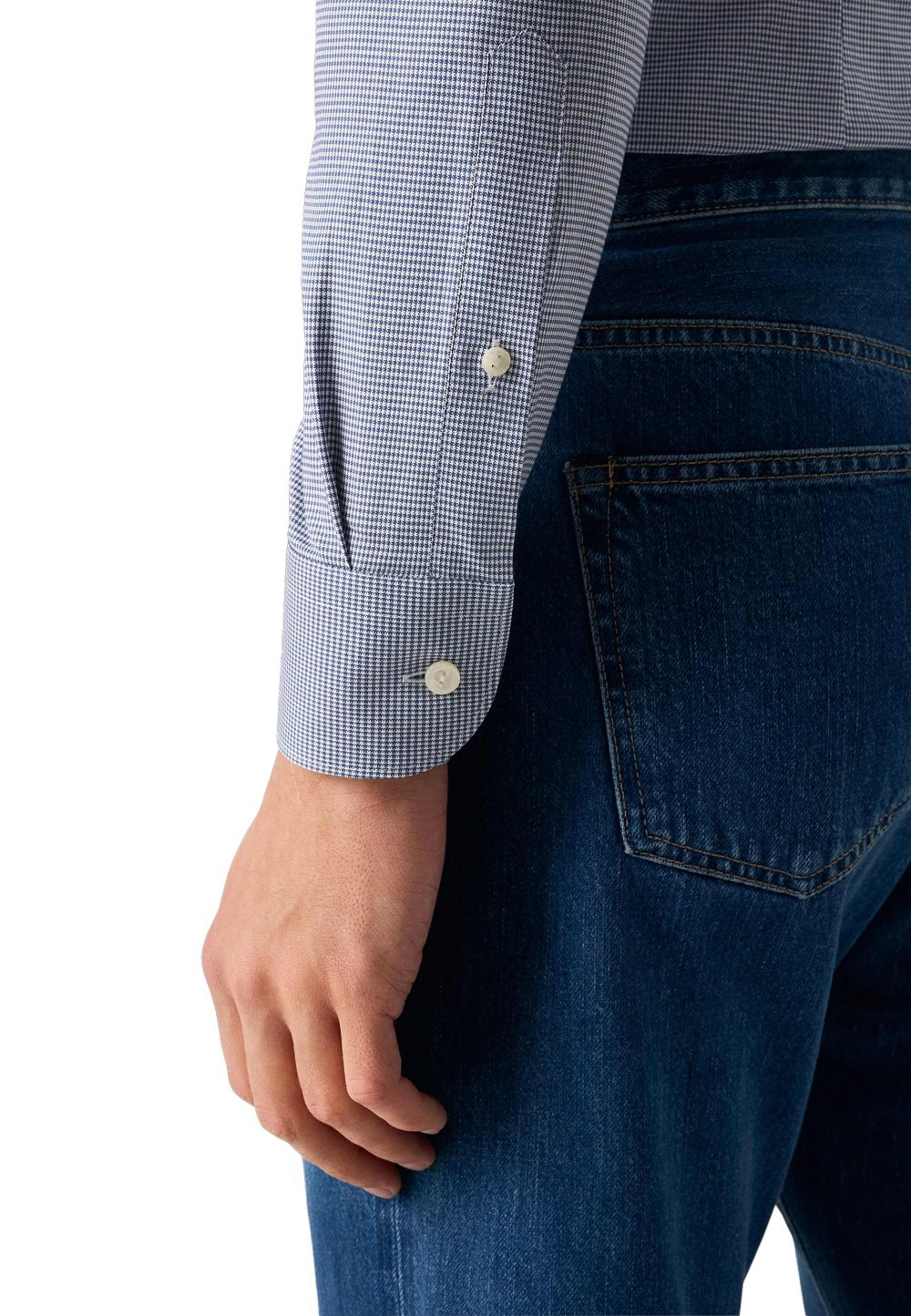 Rutig Skjorta I Signature Oxford Slim Fit