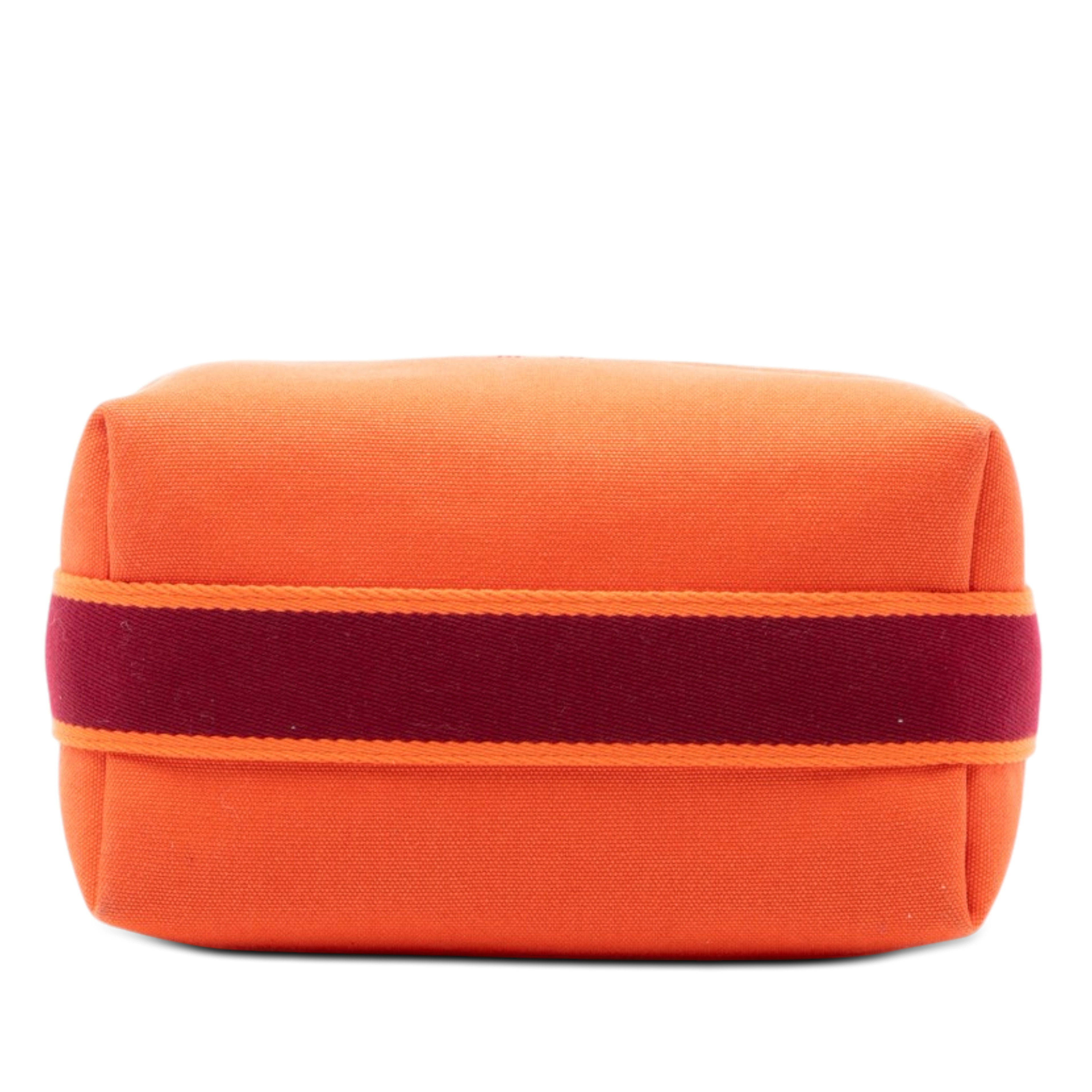 Hermès Small Toile Bride A Brac Case, från Luxclusif, i färgen orange. Klicka för att öppna bilden i stort format