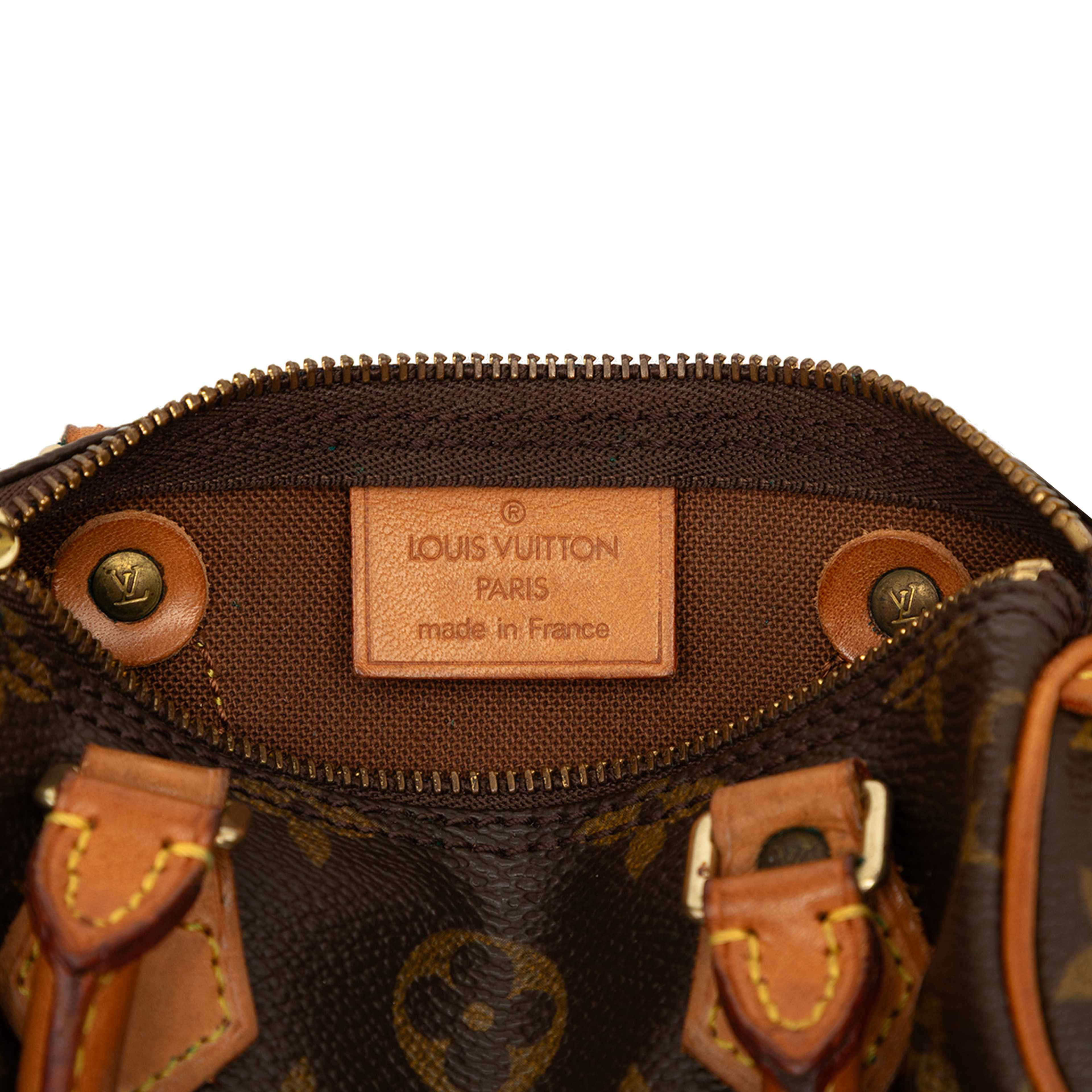 Louis Vuitton Monogram Mini Speedy Hl, från Luxclusif, i färgen brun. Klicka för att öppna bilden i stort format