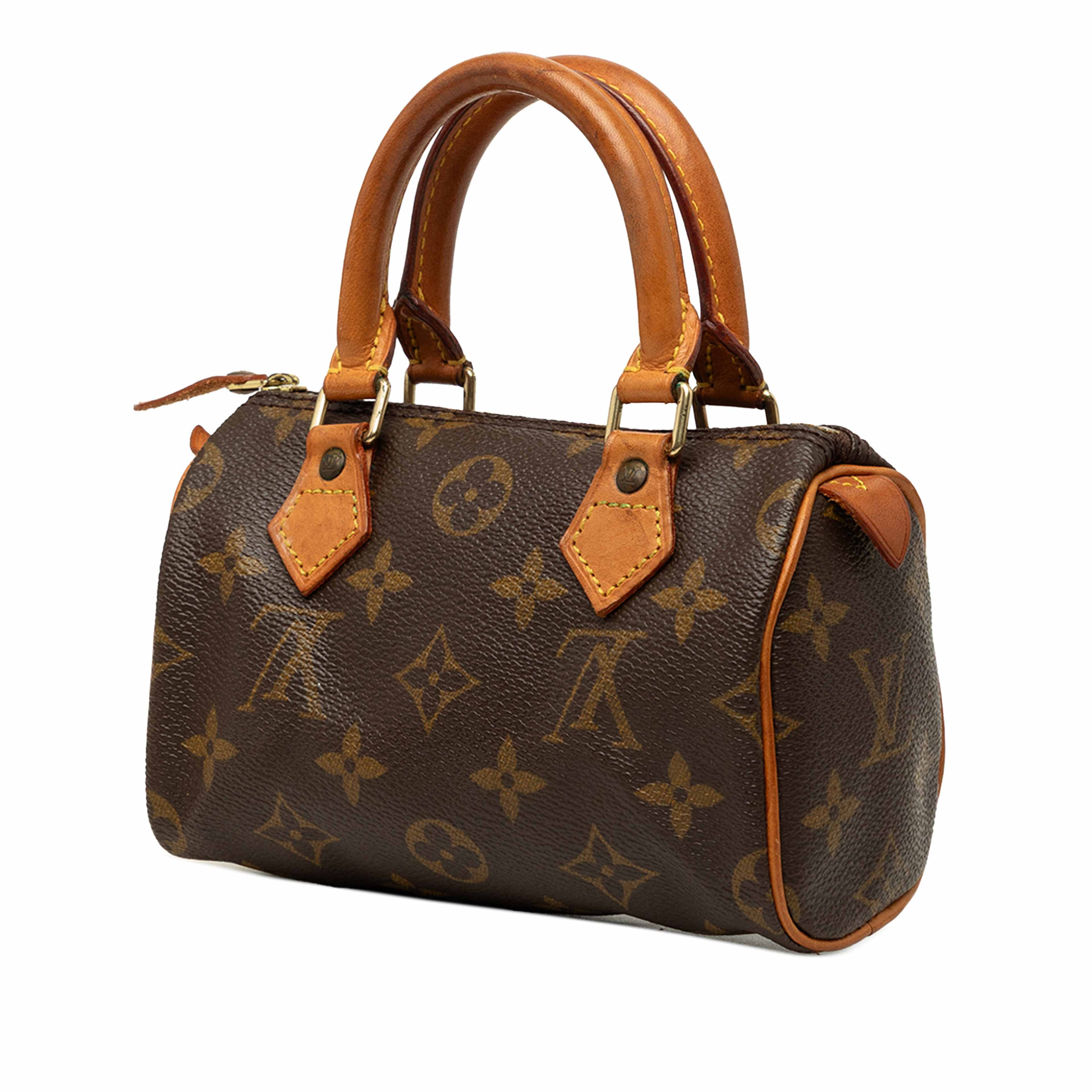 Louis Vuitton Monogram Mini Speedy Hl, från Luxclusif, i färgen brun. Klicka för att öppna bilden i stort format