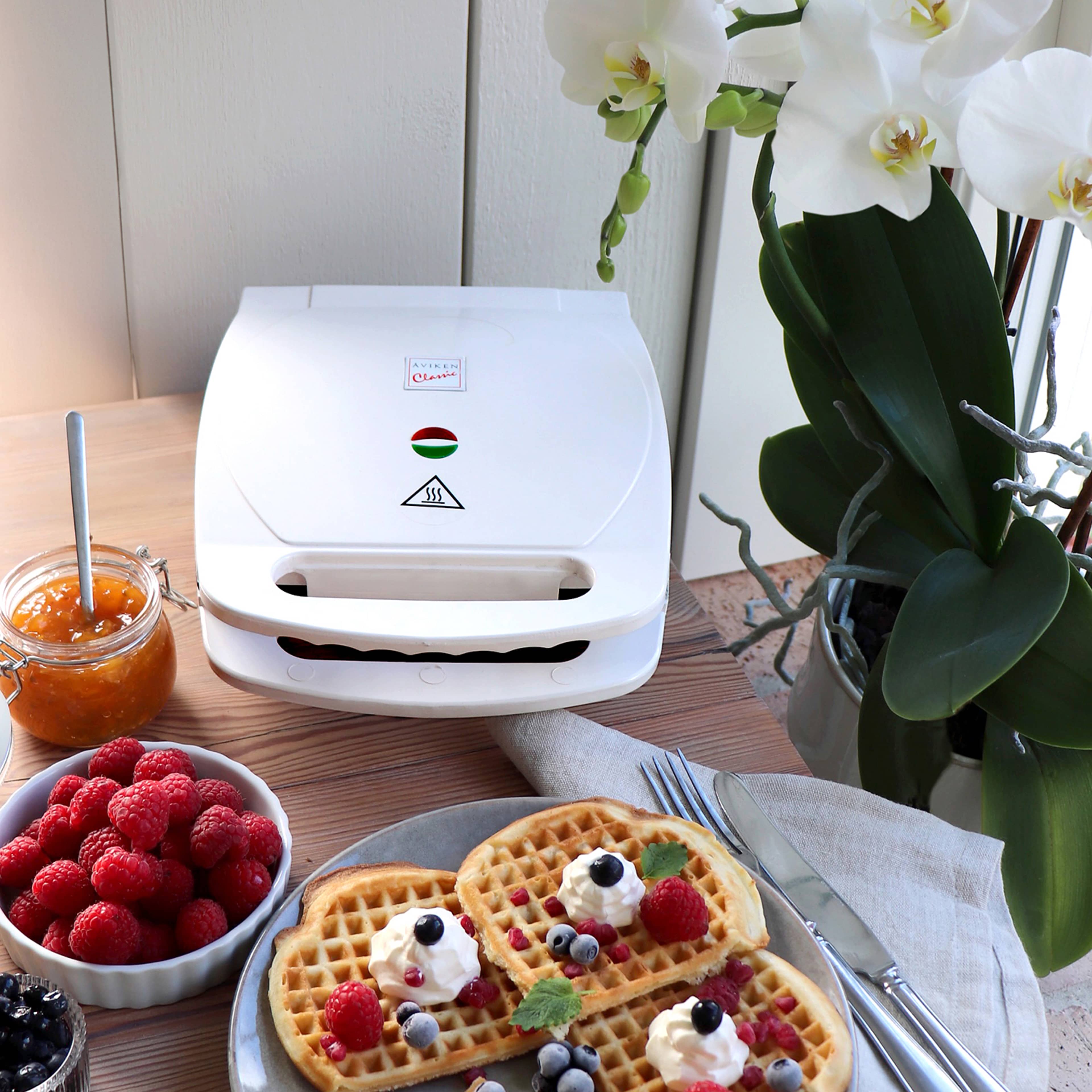 Våffeljärn Singel Classic 904.2 Keramiskt, från Åviken, i färgen vit. Klicka för att öppna bilden i stort format