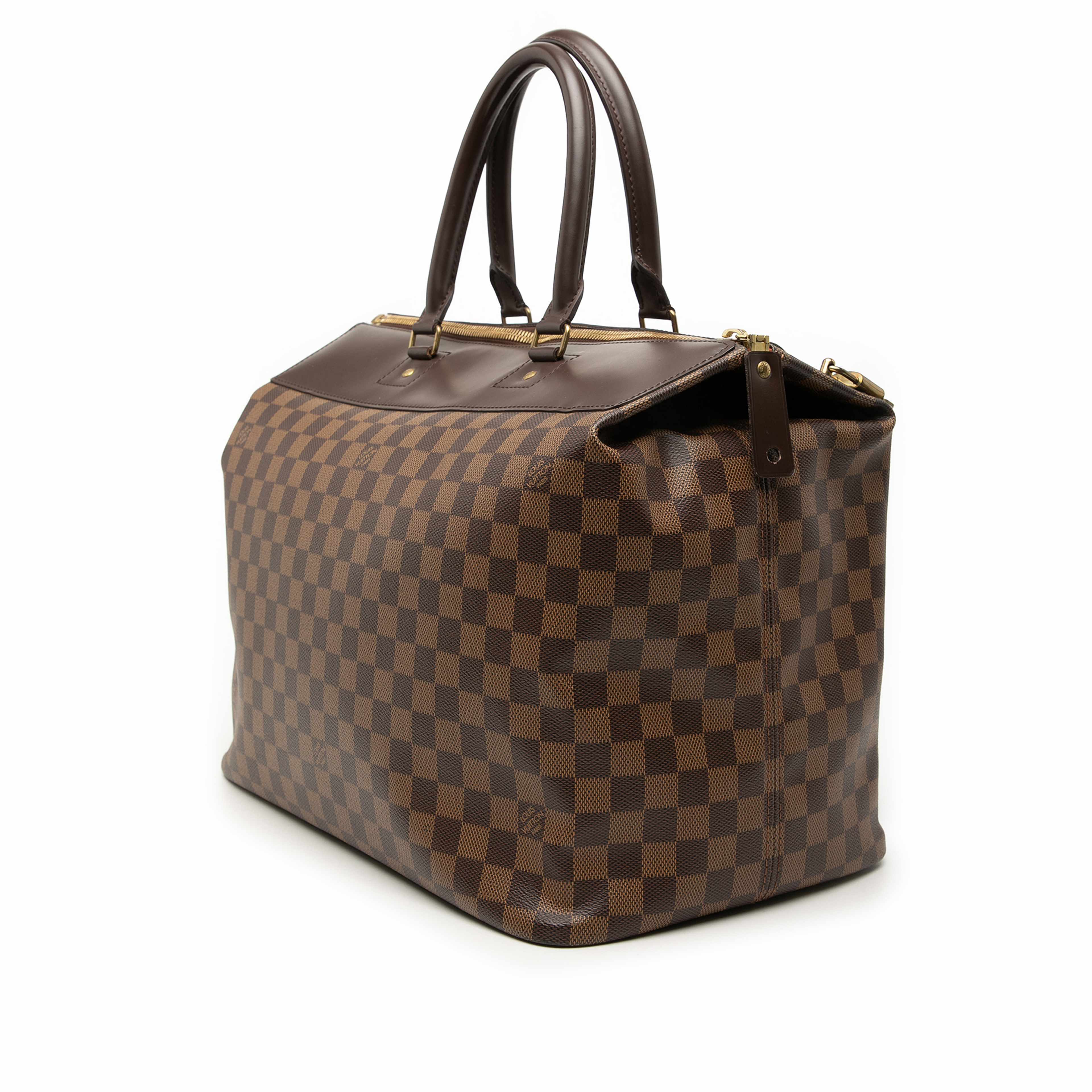 Louis Vuitton Damier Ebene Greenwich Pm, från Luxclusif, i färgen brun. Klicka för att öppna bilden i stort format