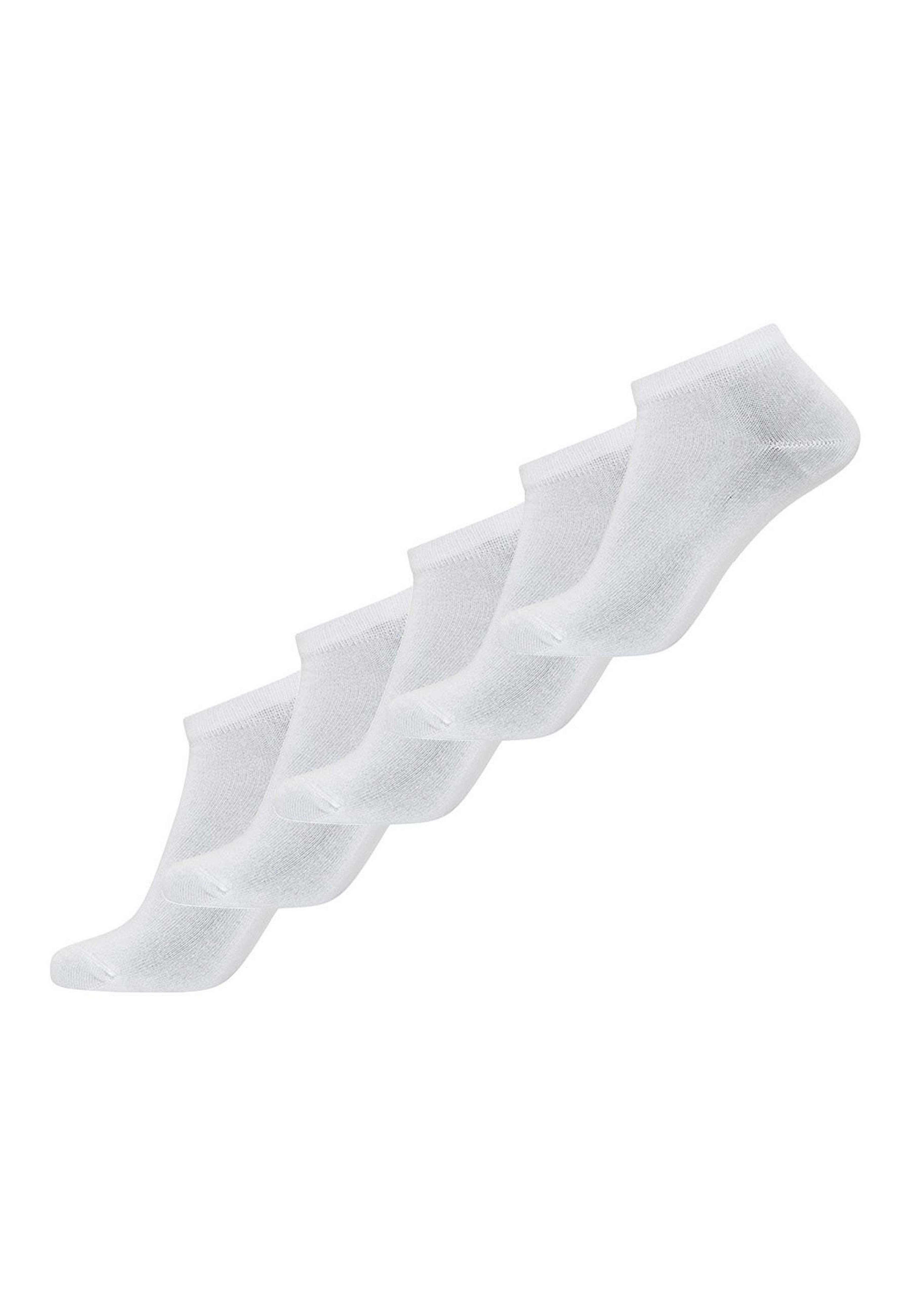 Bambu, Ankelstrumpor, 5-pack, Vit