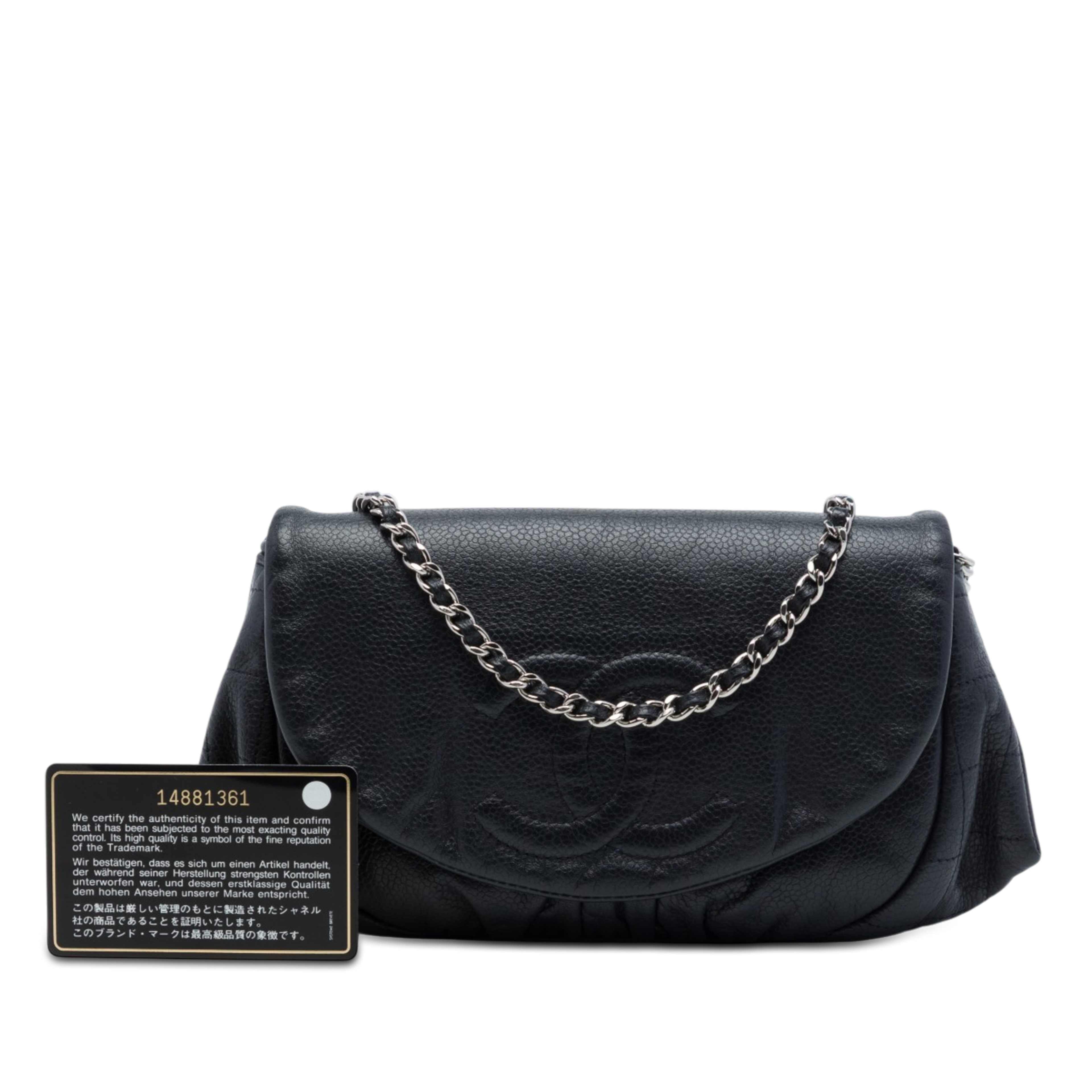 Chanel Cc Caviar Half Moon Wallet On Chain, från Luxclusif, i färgen svart. Klicka för att öppna bilden i stort format