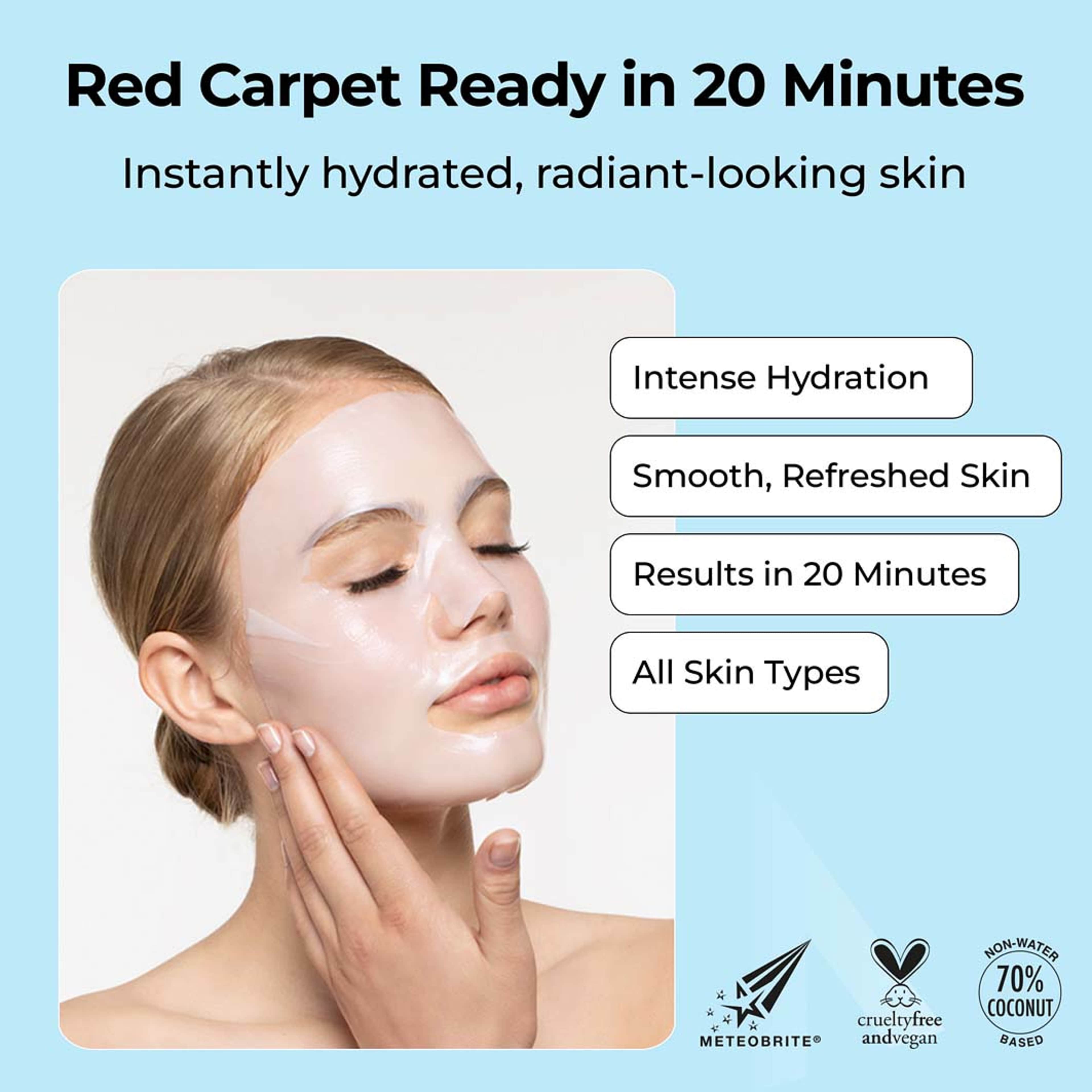 Red Carpet Ready™ Hydrating Bio-Cellulose Face Mask, från Starskin, i färgen Red. Klicka för att öppna bilden i stort format